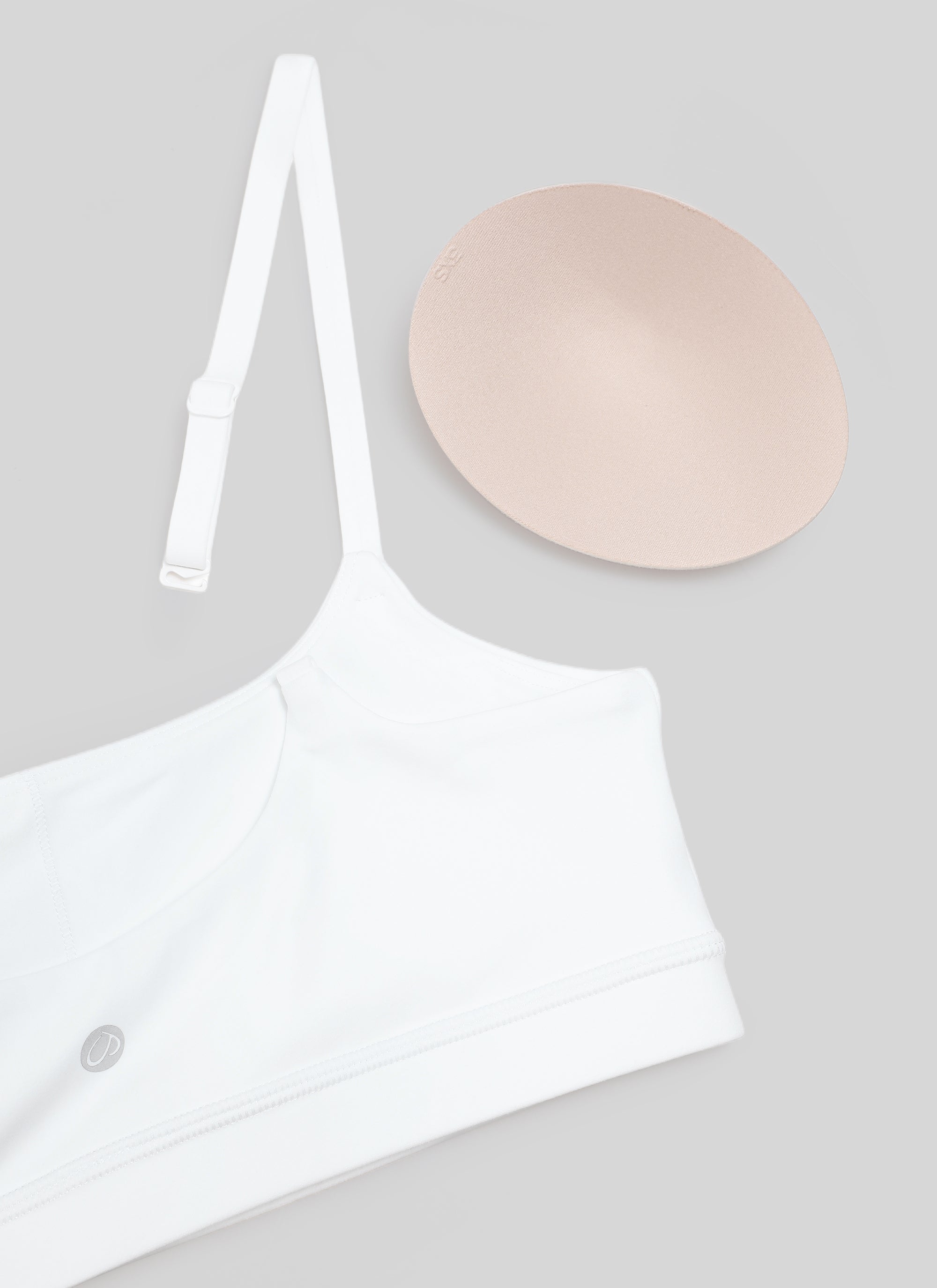 CRZ YOGA Wanita Butterluxe Bra Leher Senduk Tali Spageti Boleh Laras Putih