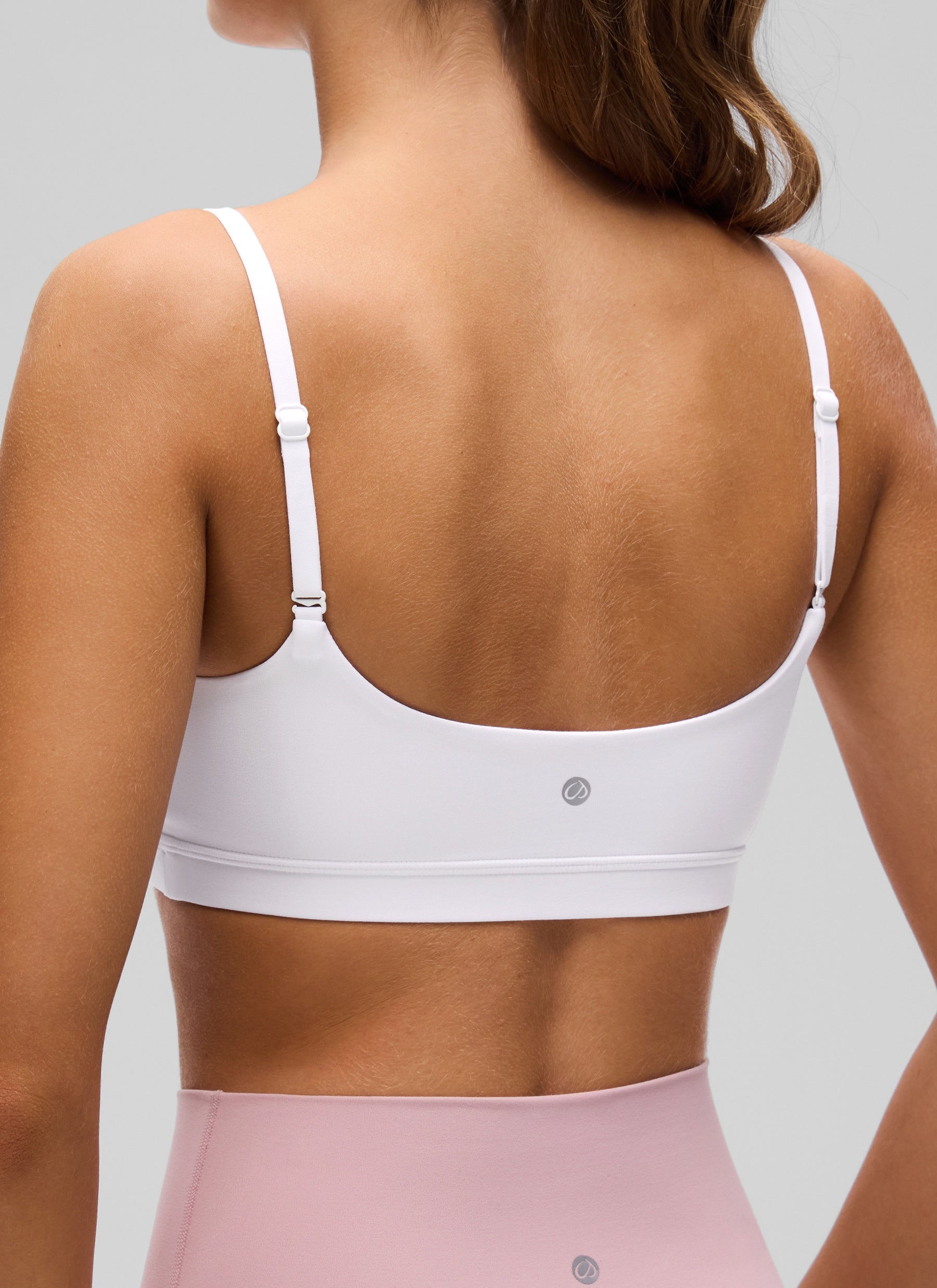 CRZ YOGA Wanita Butterluxe Bra Leher Senduk Tali Spageti Boleh Laras Putih