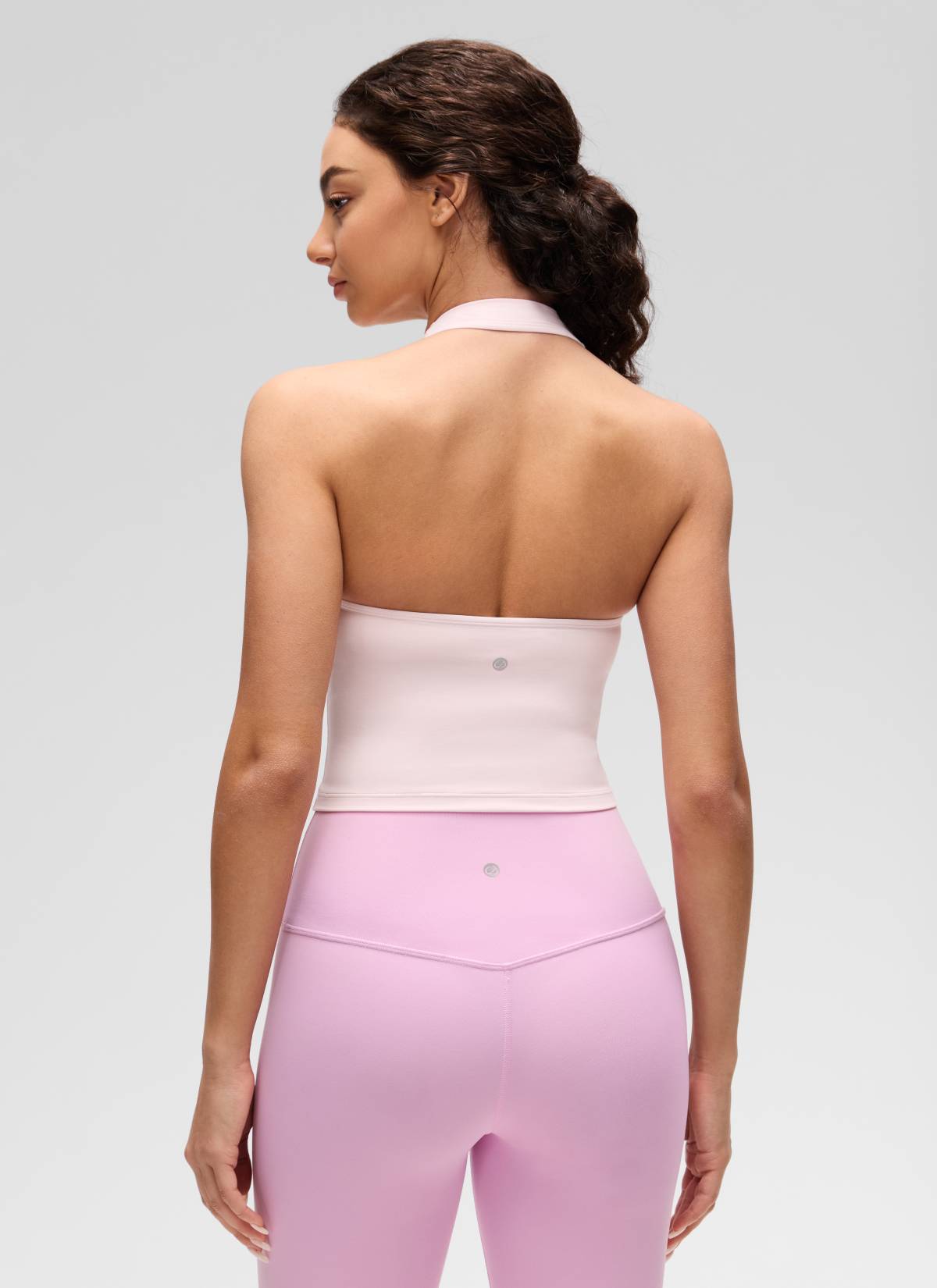 CRZ YOGA Wanita Butterluxe Baju Tank Top Crop Bra Sukan Halter Longline Strawberry Pink