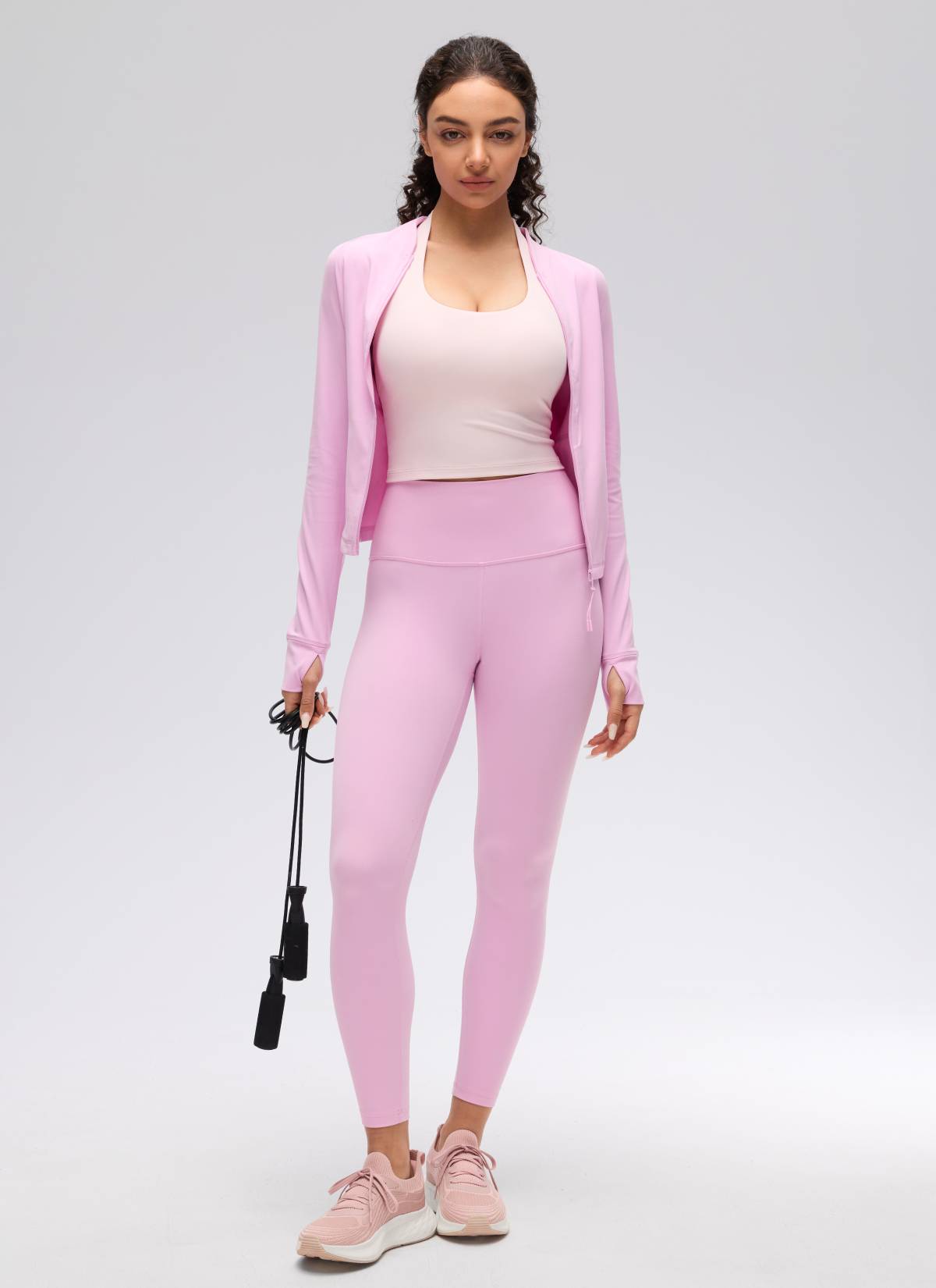 CRZ YOGA Wanita Butterluxe Baju Tank Top Crop Bra Sukan Halter Longline Strawberry Pink