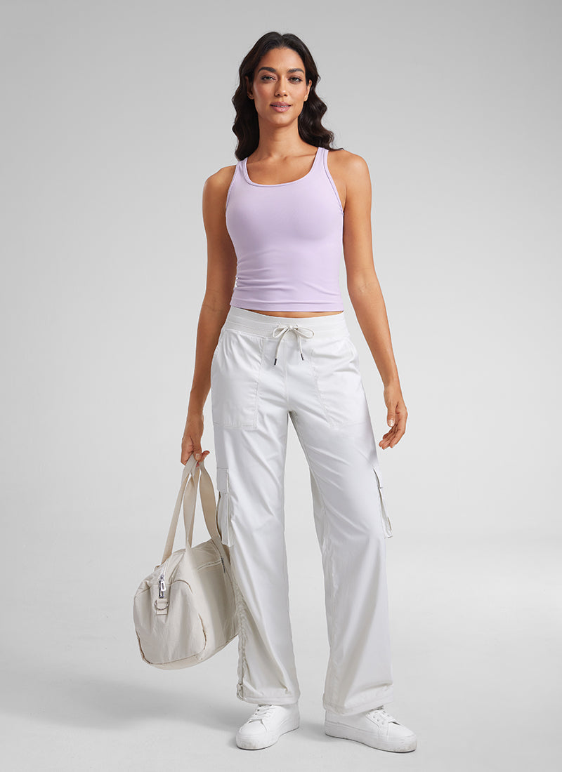 CRZ YOGA Yoga Wanita Butterluxe Baju Ketat Racerback Lilac Air