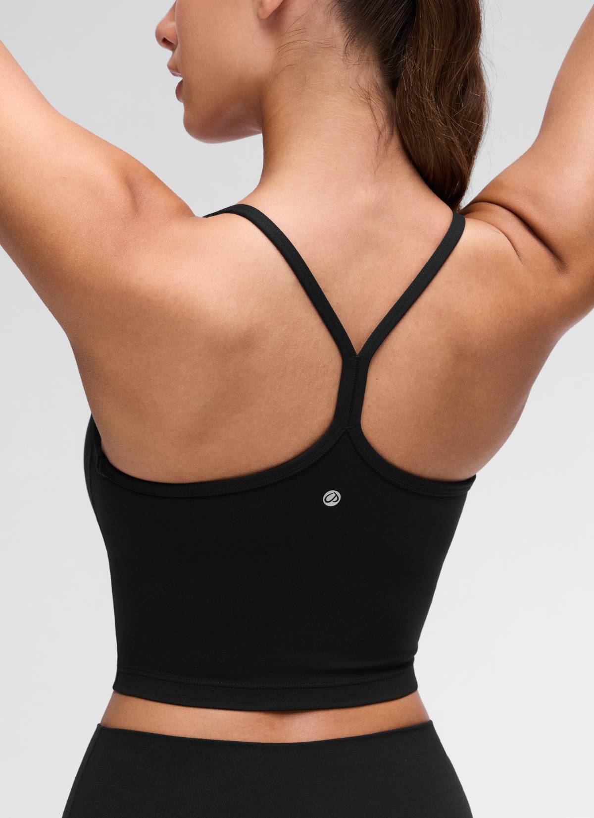CRZ YOGA Wanita Butterluxe Bra Sukan Garis Panjang Y Belakang Tank Top Hitam