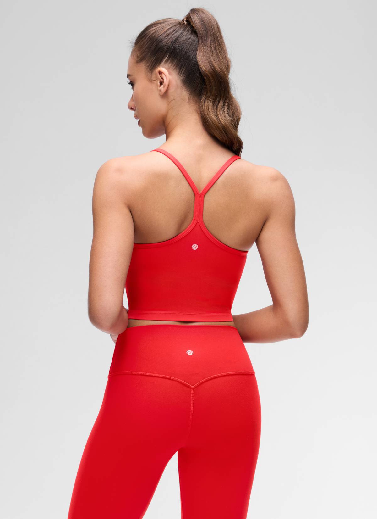 CRZ YOGA Wanita Butterluxe Bra Sukan Garis Panjang Y Belakang Tank Top Potongan Merah Tua