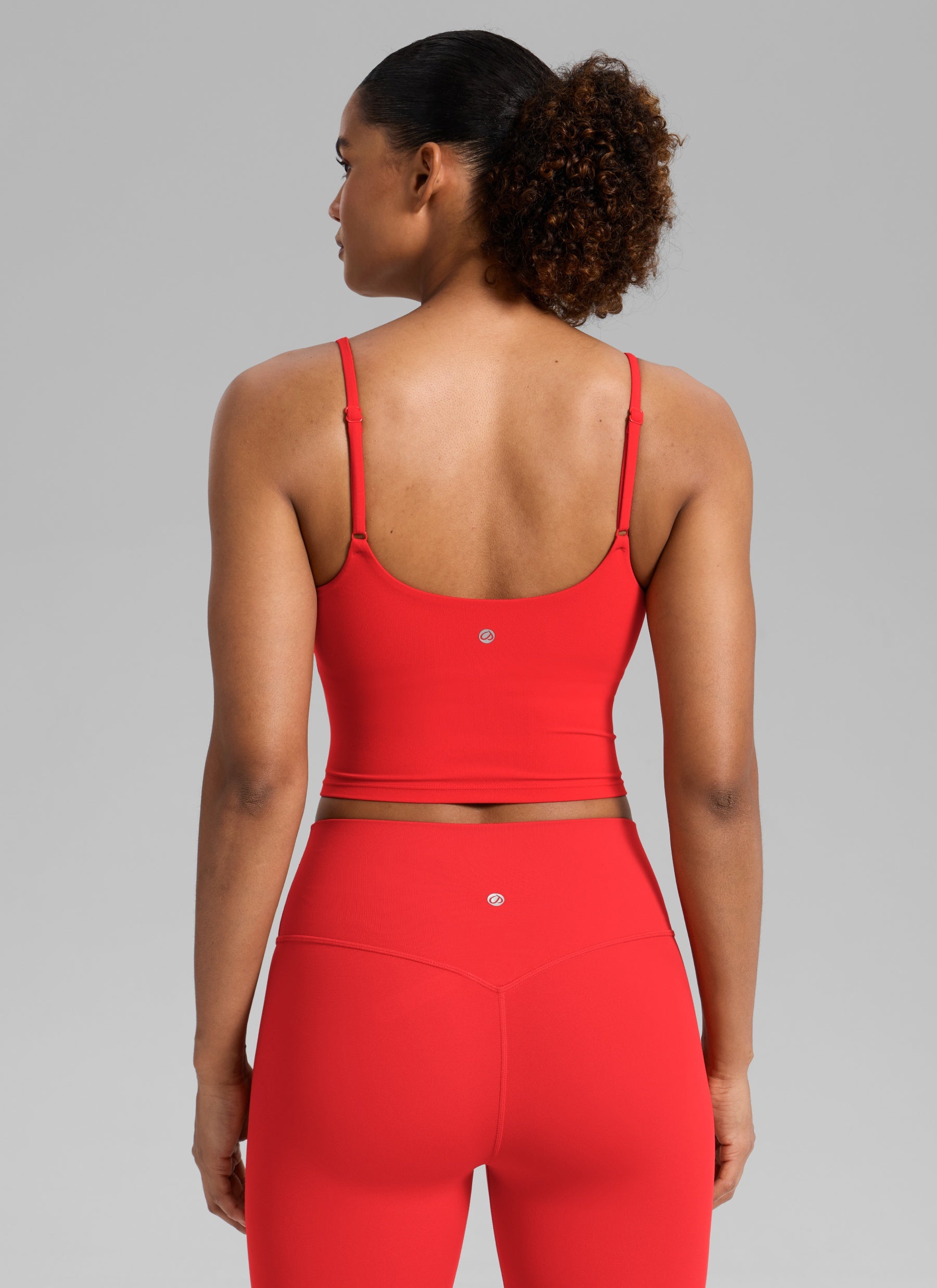 CRZ YOGA Wanita Butterlift Bra Sukan Yoga Garis Panjang Leher Scoop U Belakang Merah Tua