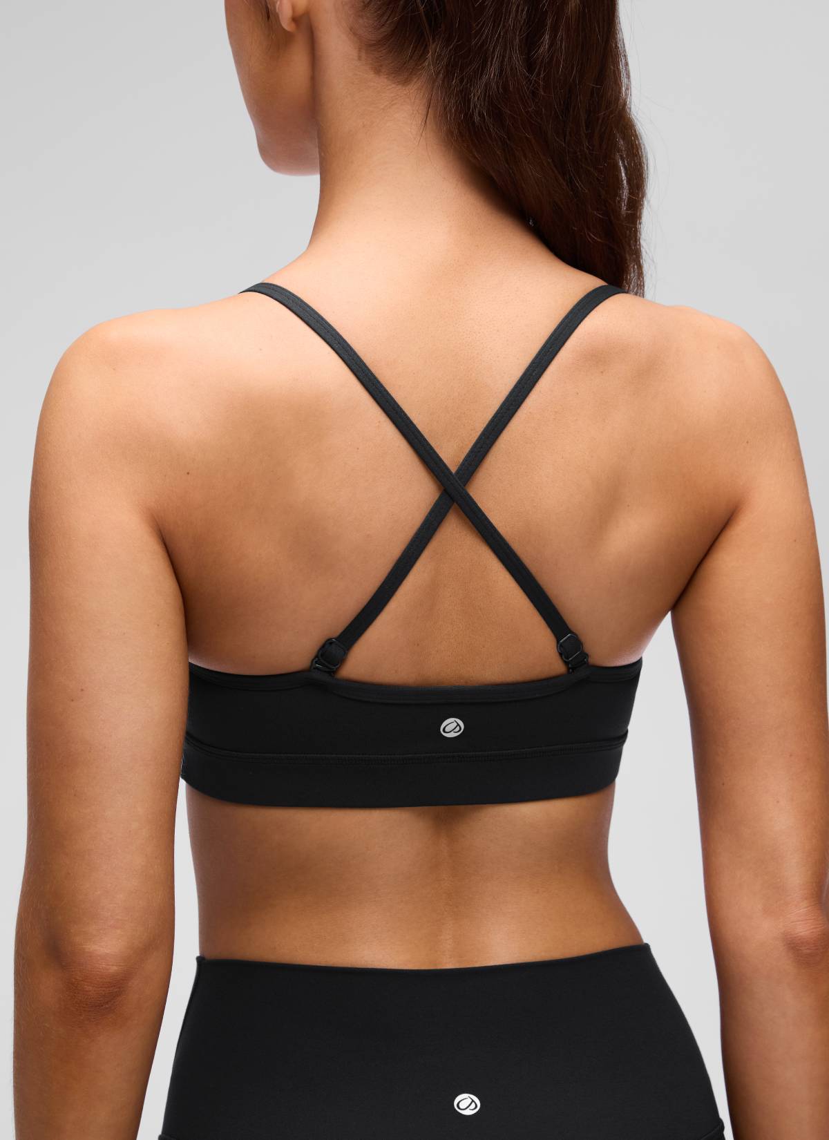 CRZ YOGA Butterluxe Bra Sukan Yoga Berlapik Leher V Wanita Hitam