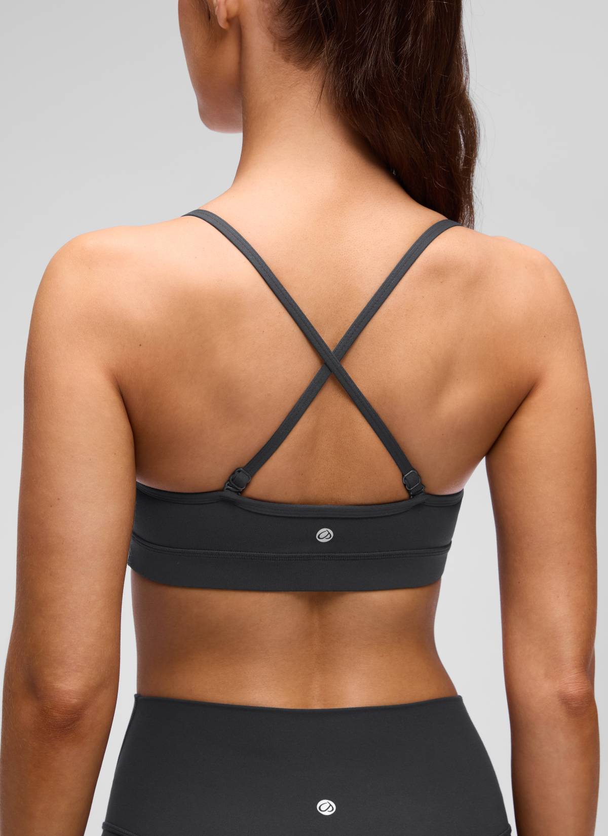 CRZ YOGA Butterluxe Bra Sukan Yoga Berlapik Leher V Wanita Kelabu Misterius