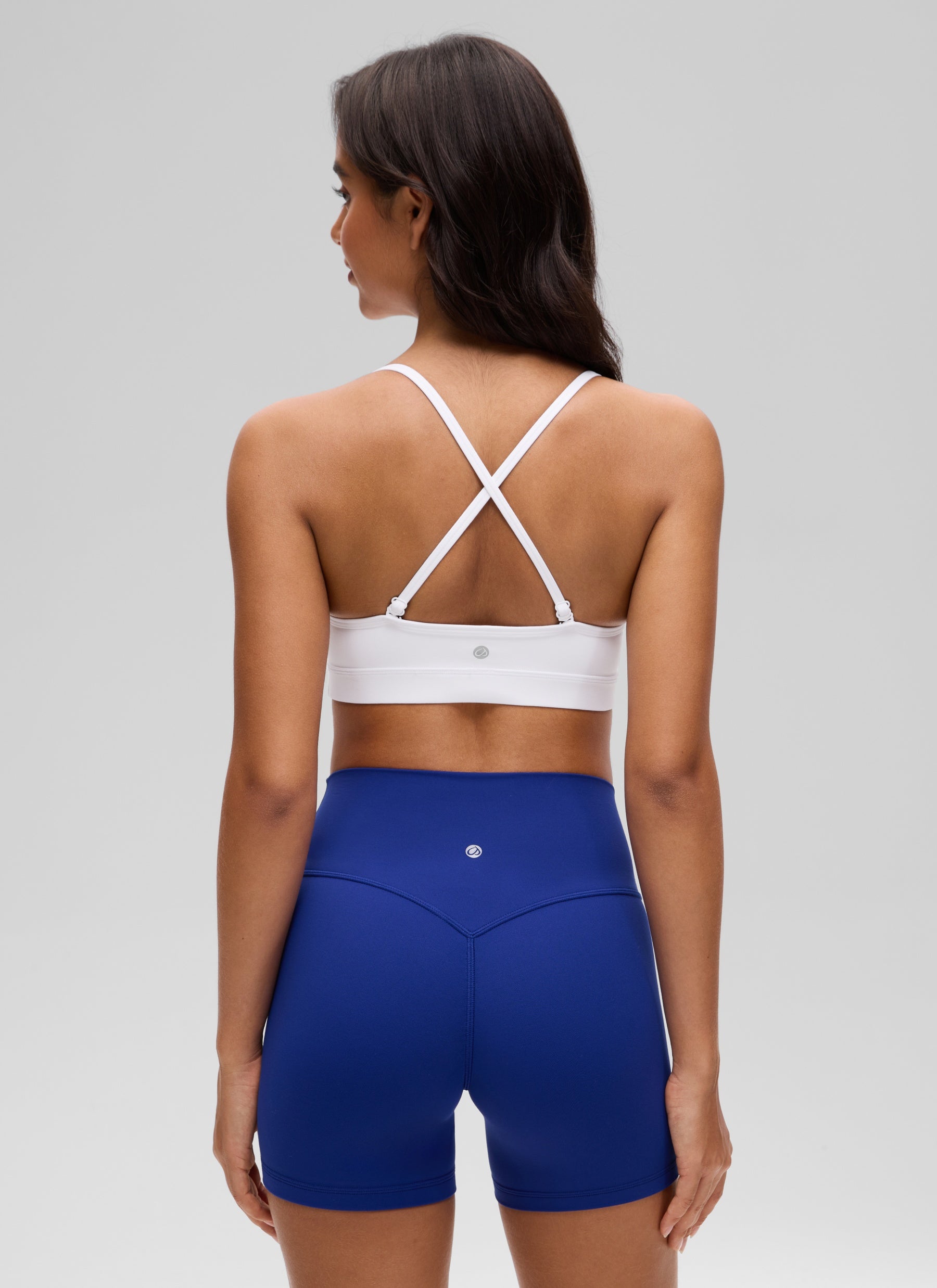 CRZ YOGA Butterluxe Bra Sukan Yoga Berlapik Leher V Wanita Putih