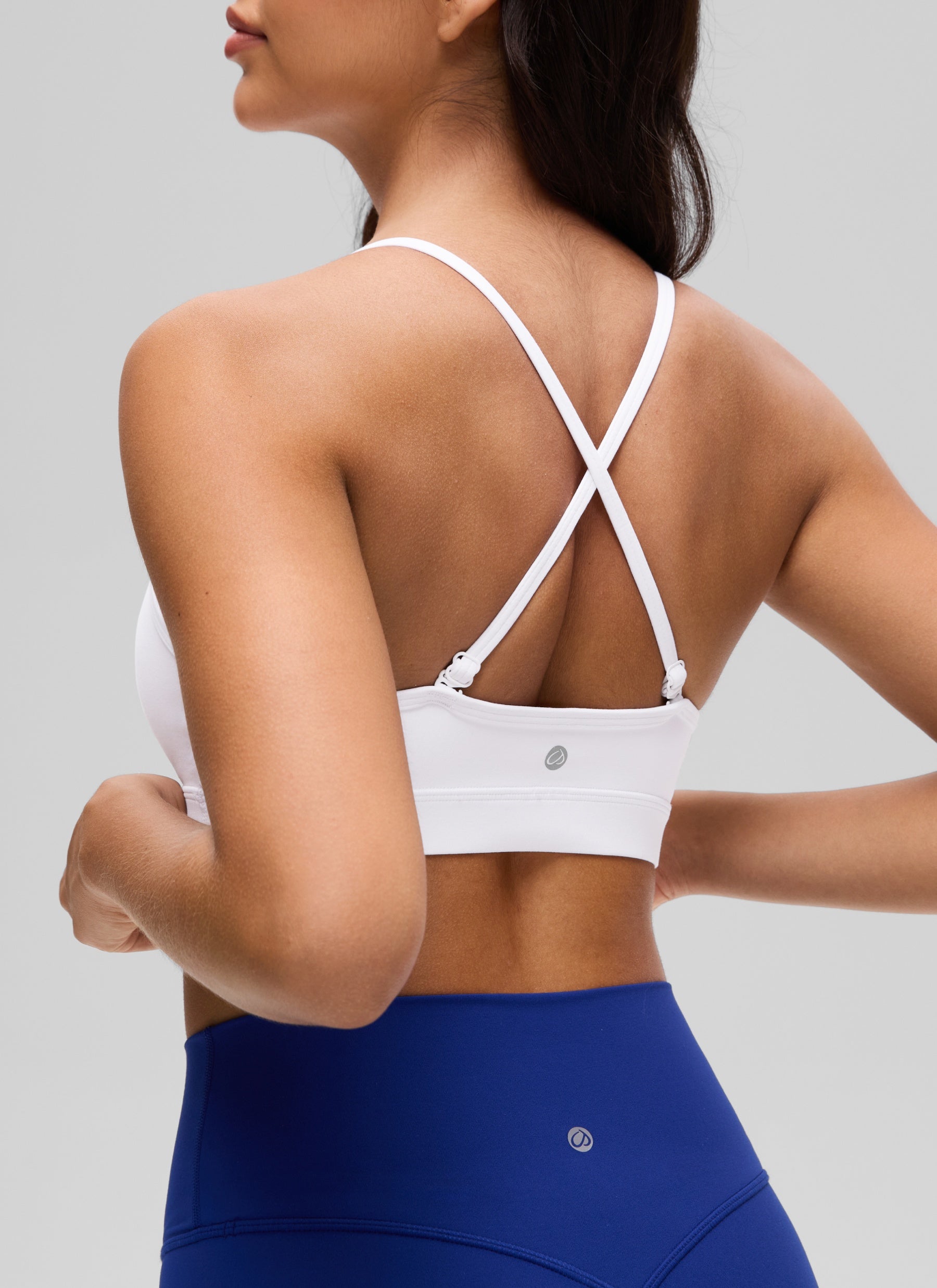 CRZ YOGA Butterluxe Bra Sukan Yoga Berlapik Leher V Wanita Putih