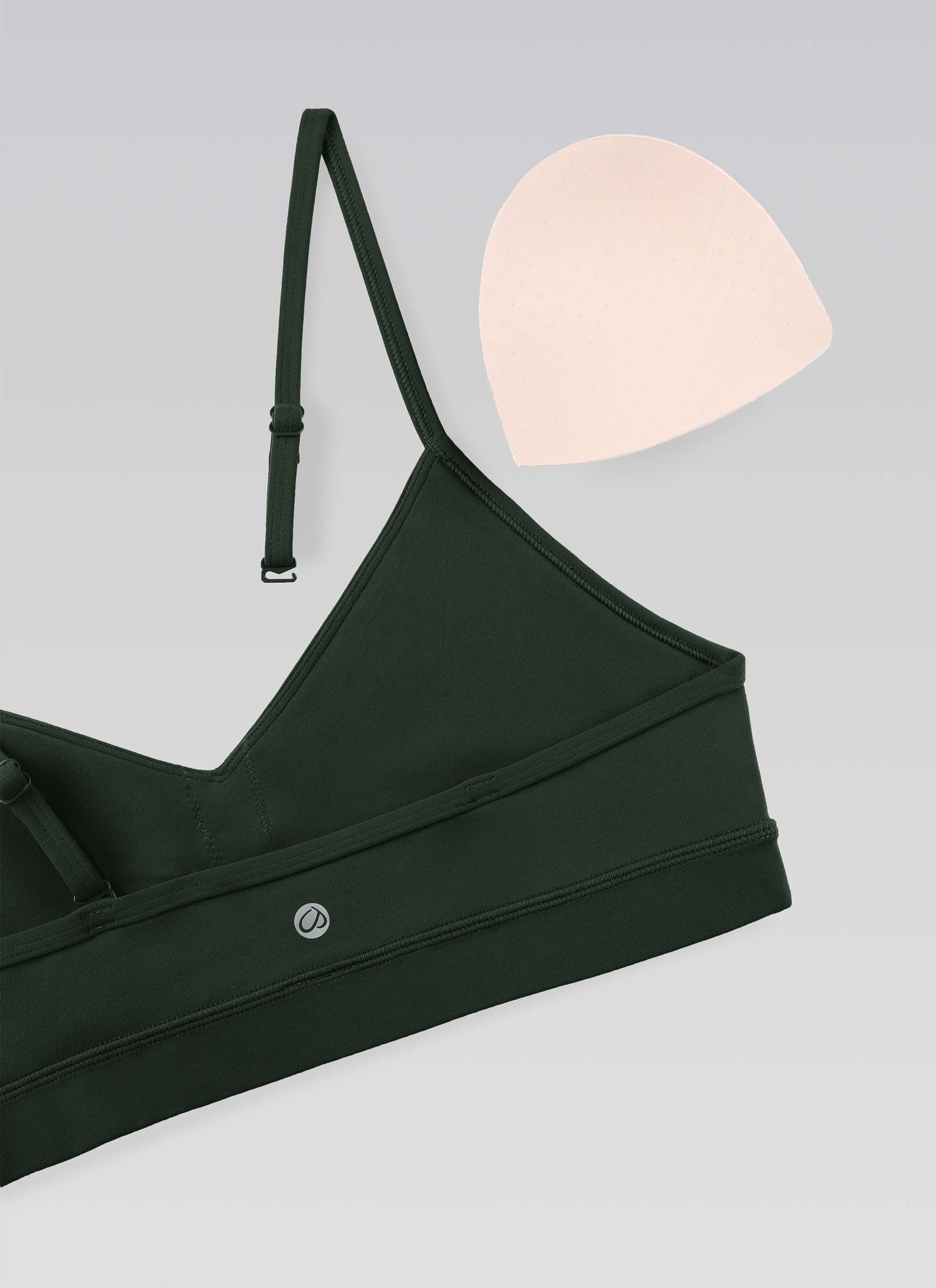 CRZ YOGA Butterluxe Bra Sukan Yoga Berlapik Leher V Wanita Warna Hijau Legend