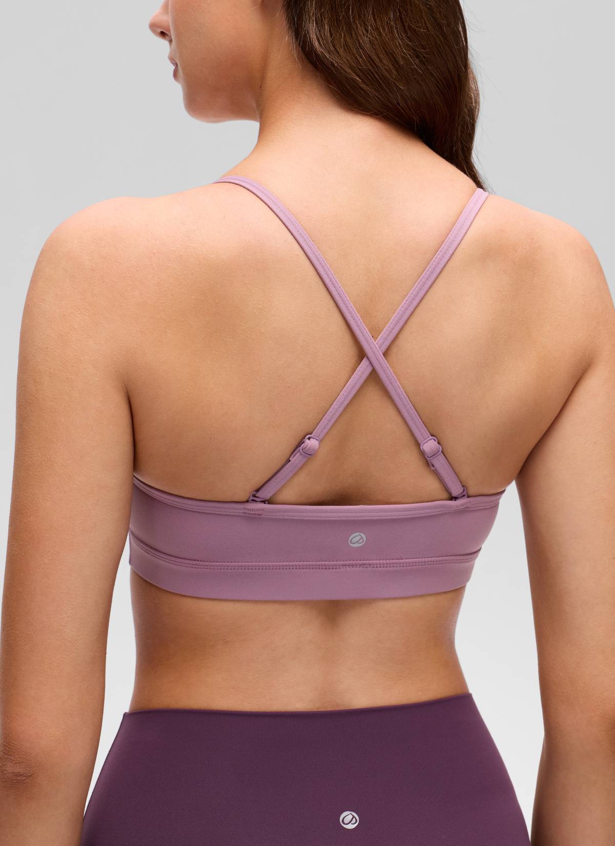 CRZ YOGA Butterluxe Bra Sukan Yoga Berlapik Leher V Wanita Lavender Muda