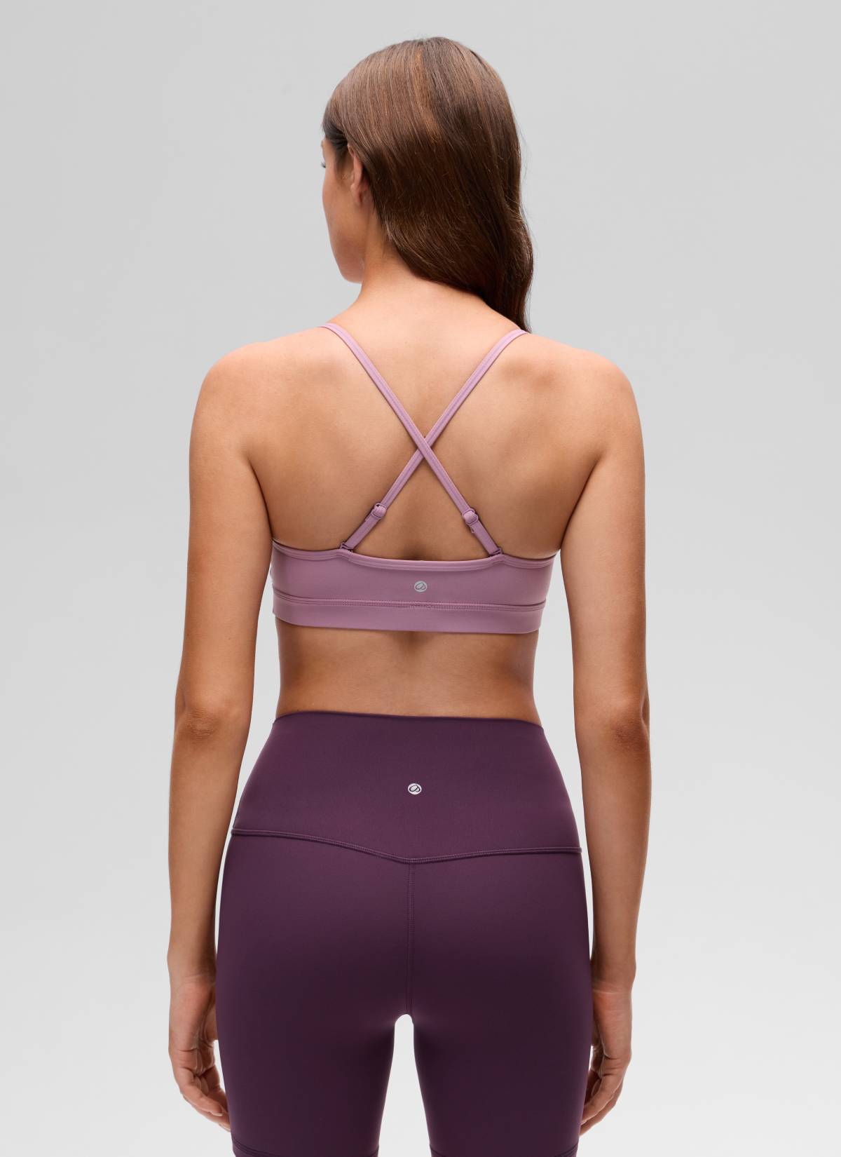 CRZ YOGA Butterluxe Bra Sukan Yoga Berlapik Leher V Wanita Lavender Muda