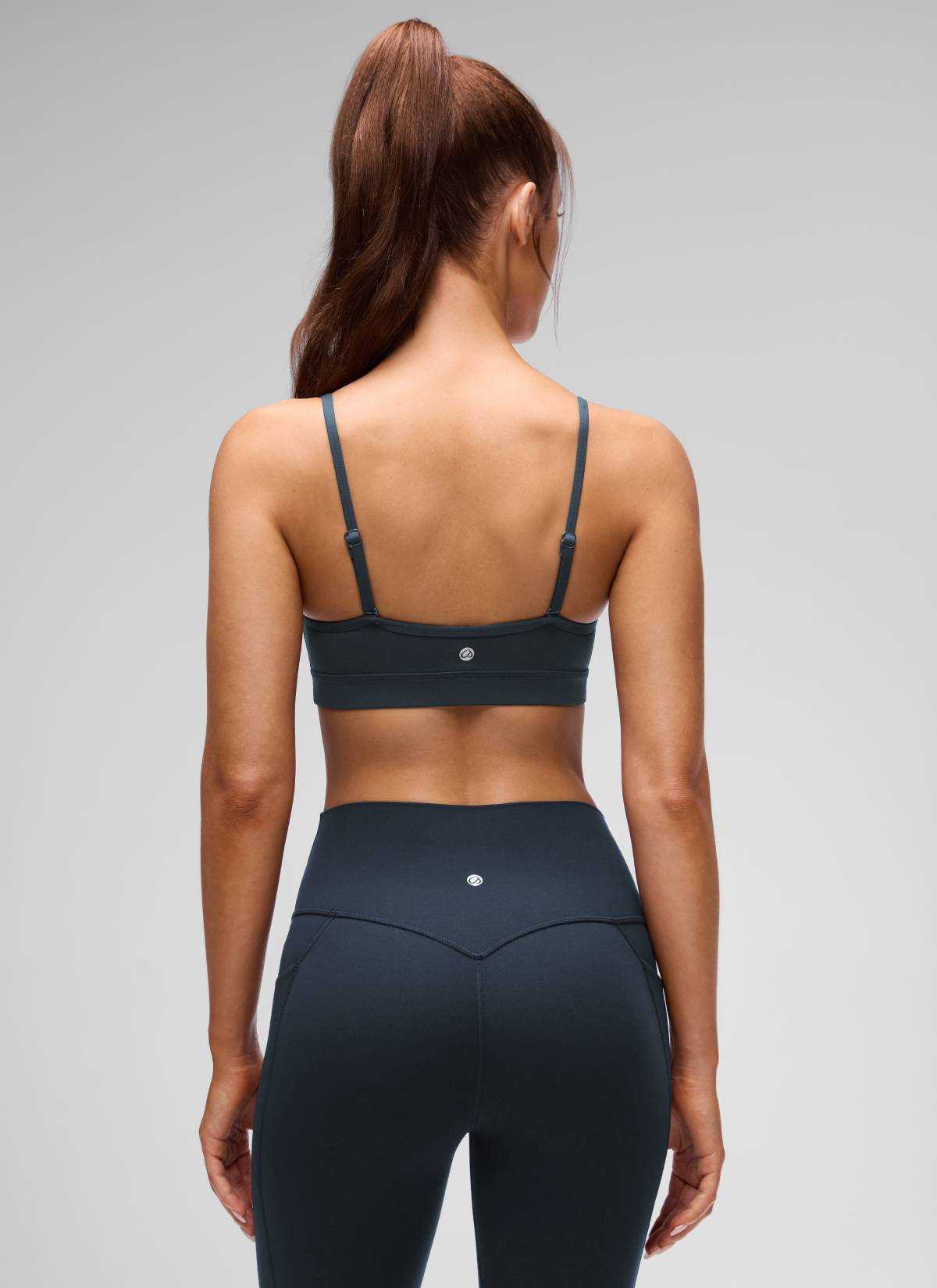 CRZ YOGA Butterluxe Bra Sukan Yoga Berlapik Leher V Wanita Warna Biru Sejati