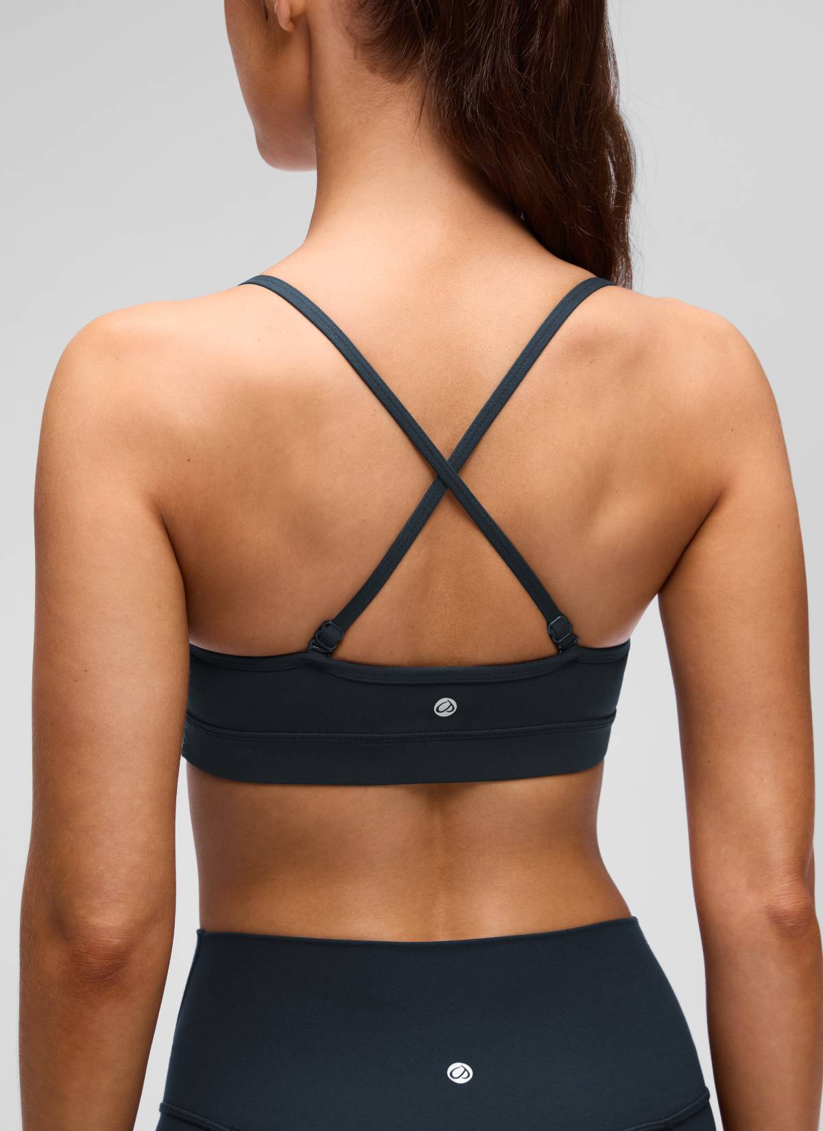CRZ YOGA Butterluxe Bra Sukan Yoga Berlapik Leher V Wanita Warna Biru Sejati