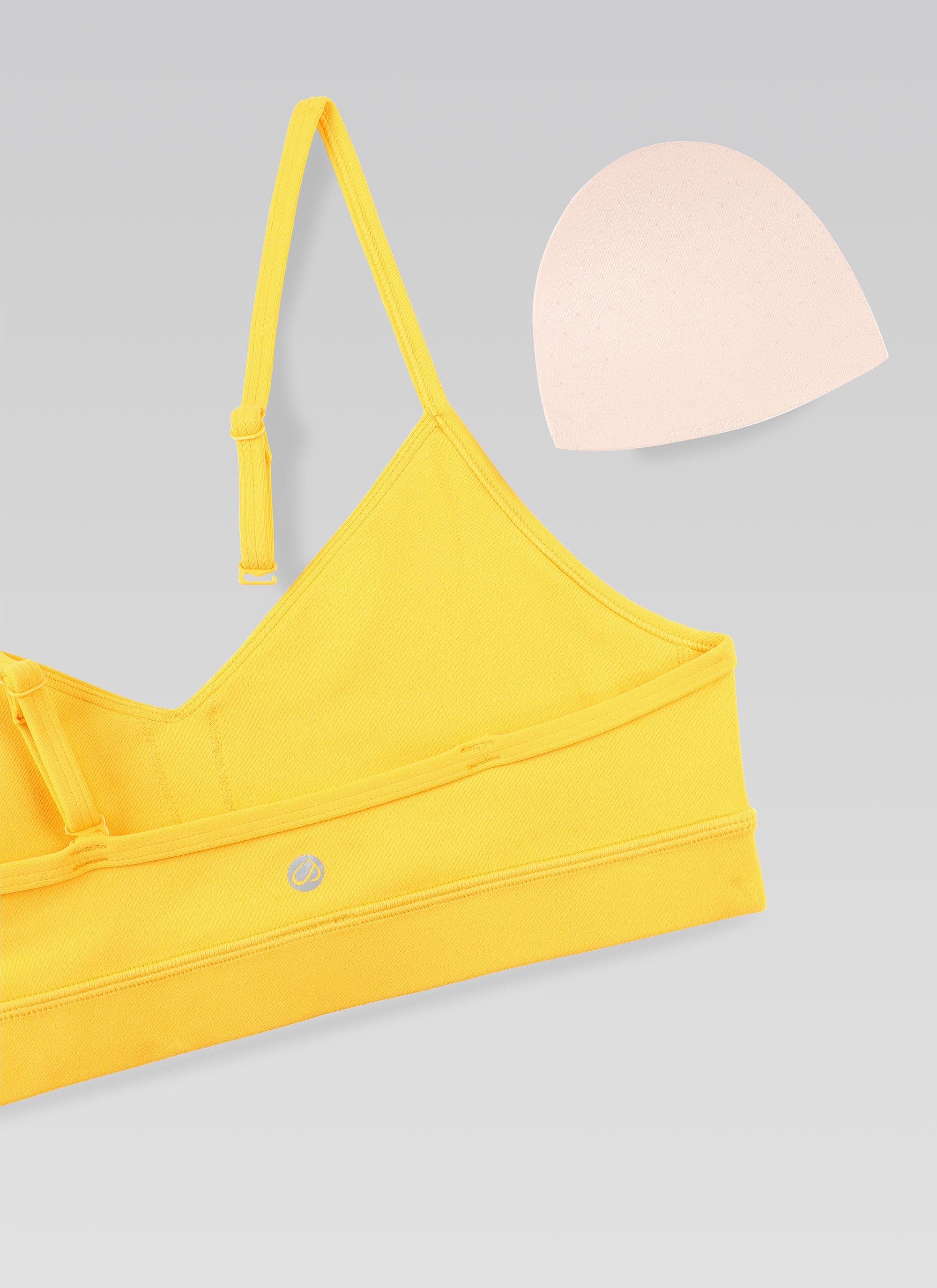 CRZ YOGA Butterluxe Bra Sukan Berlapik Yoga Kamisol Leher V Wanita Keterlihatan Tinggi Kuning