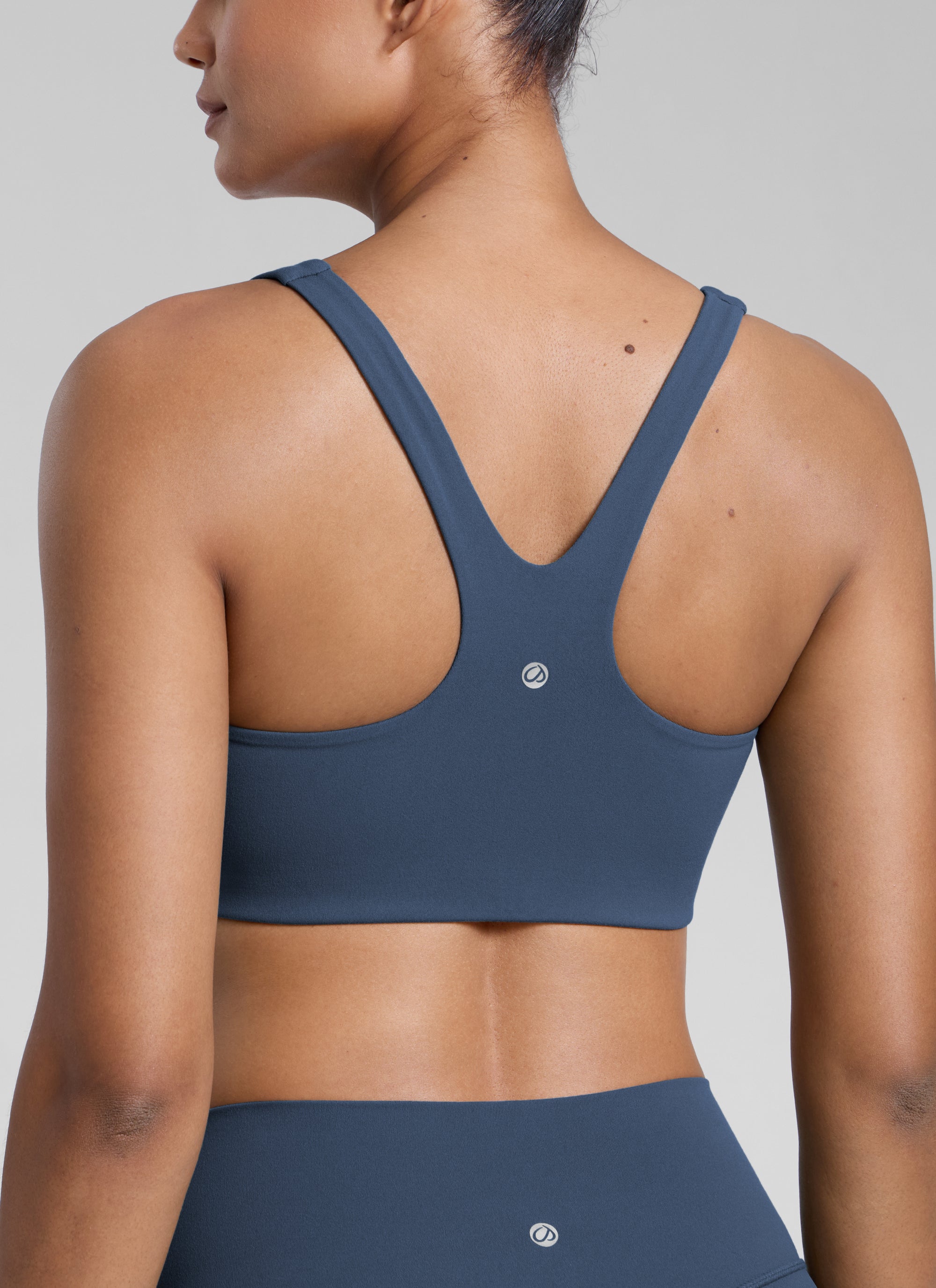 CRZ YOGA Wanita Butterlift Bra Sukan Yoga Leher Segi Empat Berlapis Berganda Stelindigo