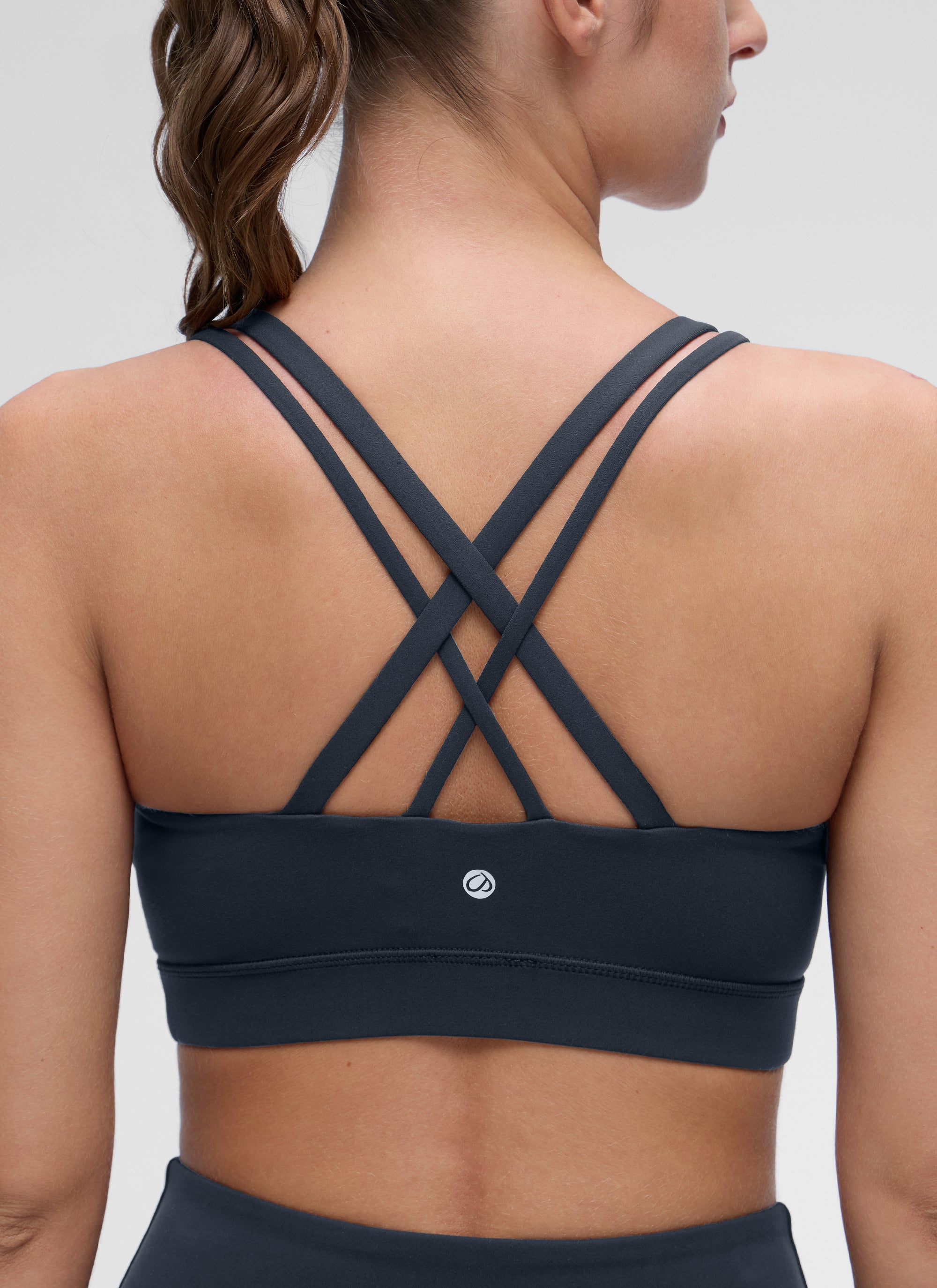 Bra Sukan Acuan Tali Berganda Sokongan Ringan Wanita CRZ YOGA True Navy