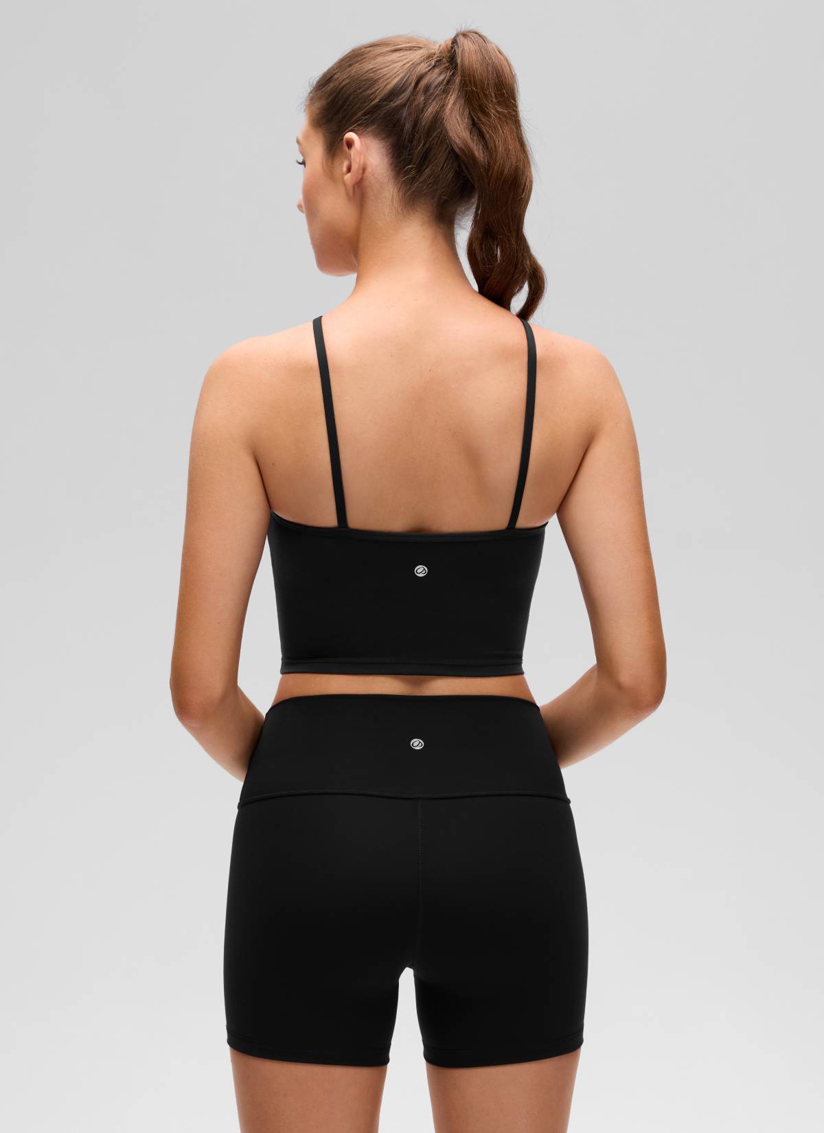CRZ YOGA Wanita Butterluxe Bra Tank Crop Halter Yoga Cross Hitam