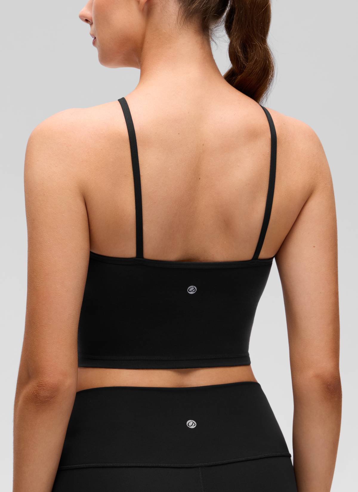 CRZ YOGA Wanita Butterluxe Bra Tank Crop Halter Yoga Cross Hitam