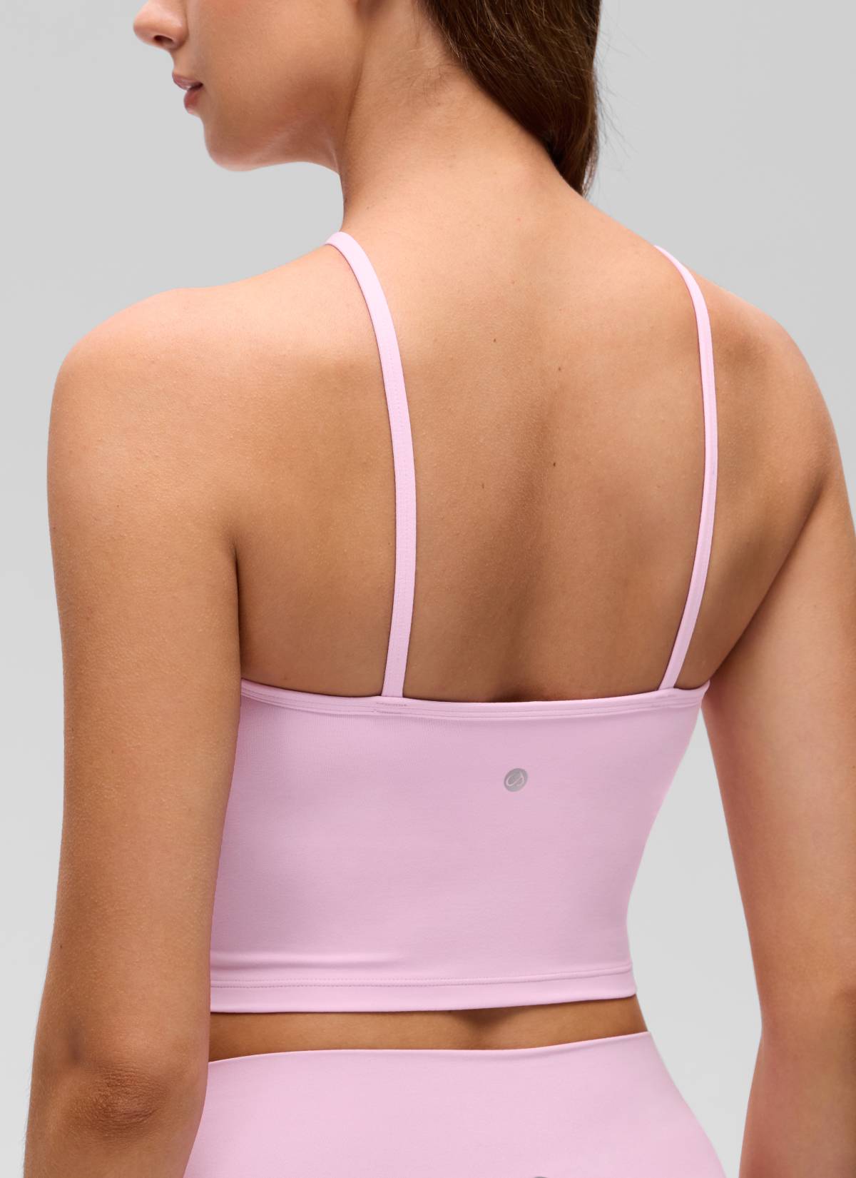 CRZ YOGA Wanita Butterluxe Bra Tank Yoga Cross Halter Crop Terbina Dalam Vita Pink