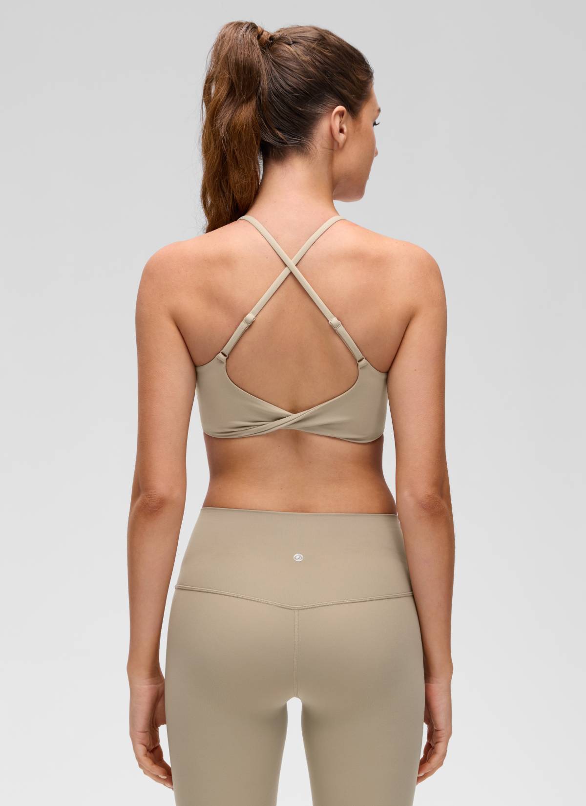 Bra Sukan Leher Bentuk Senduk Silang Pusing Yoga Butterluxe Wanita CRZ YOGA Oak