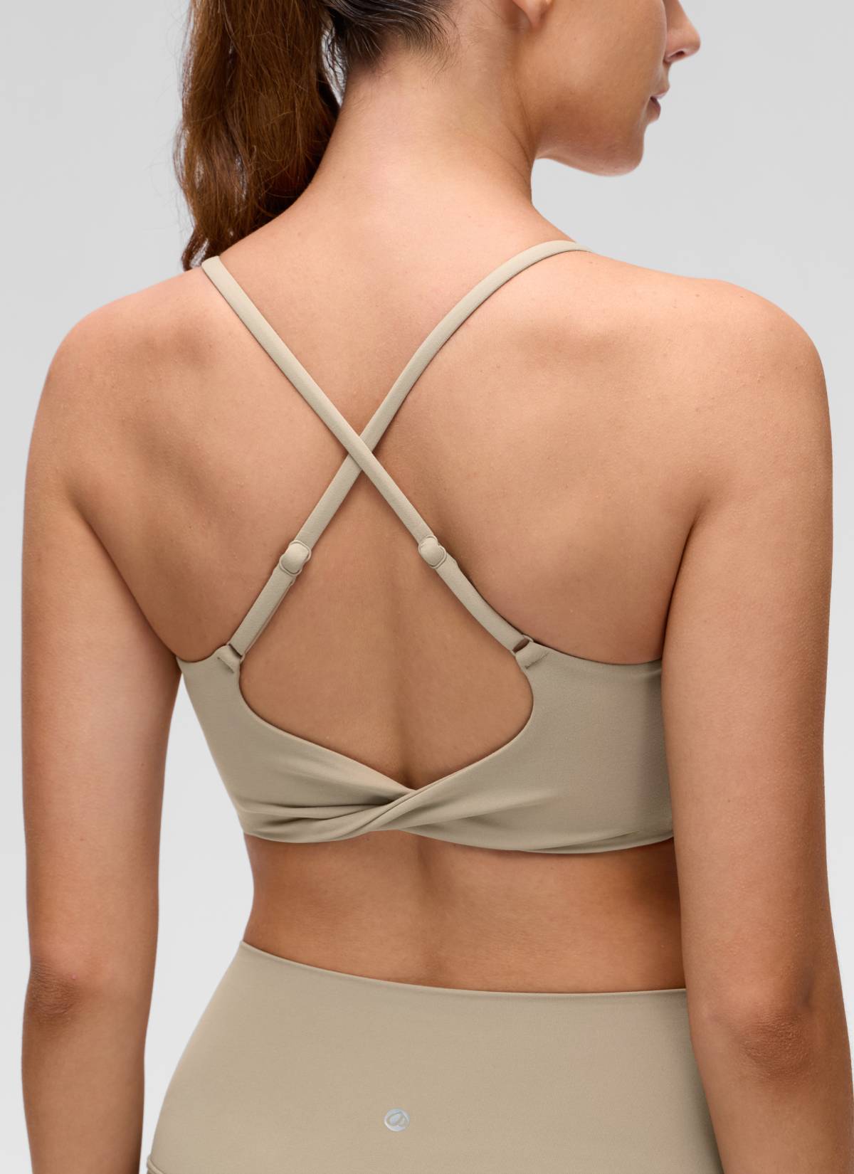 Bra Sukan Leher Bentuk Senduk Silang Pusing Yoga Butterluxe Wanita CRZ YOGA Oak