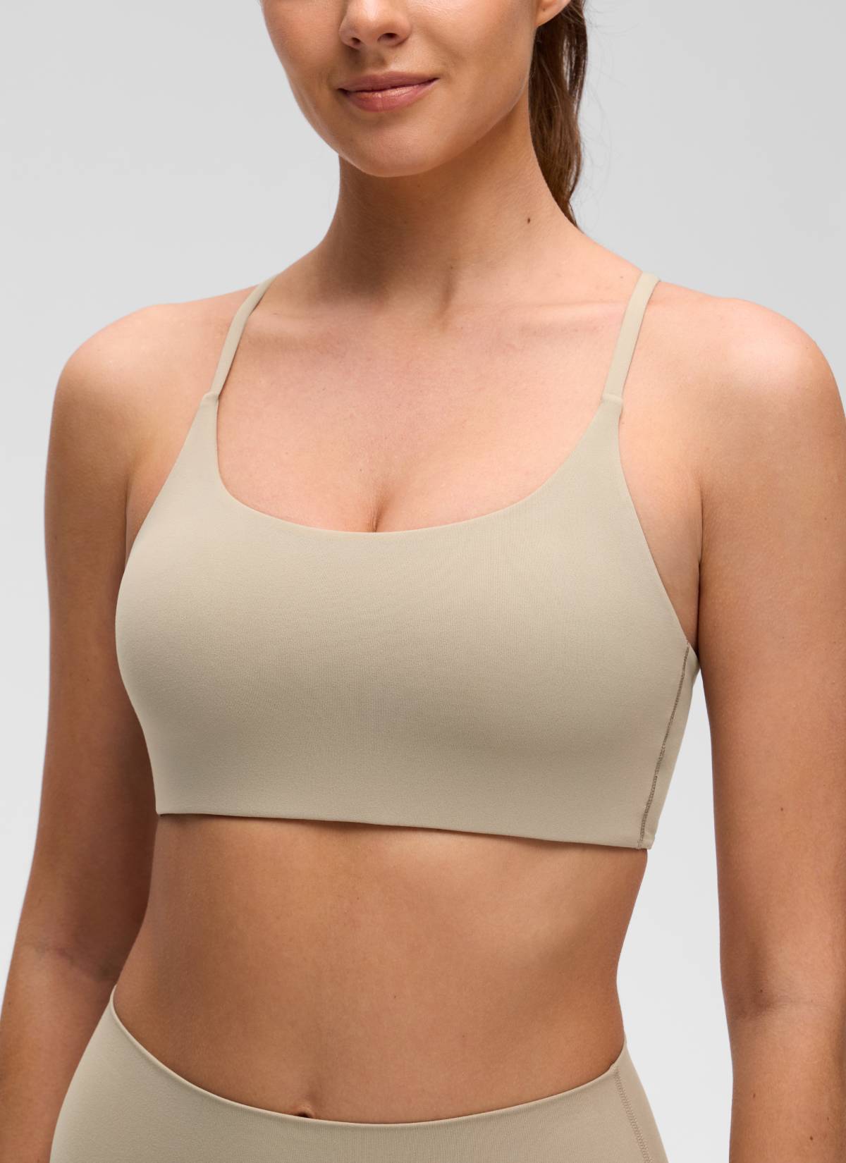 Bra Sukan Leher Bentuk Senduk Silang Pusing Yoga Butterluxe Wanita CRZ YOGA Oak