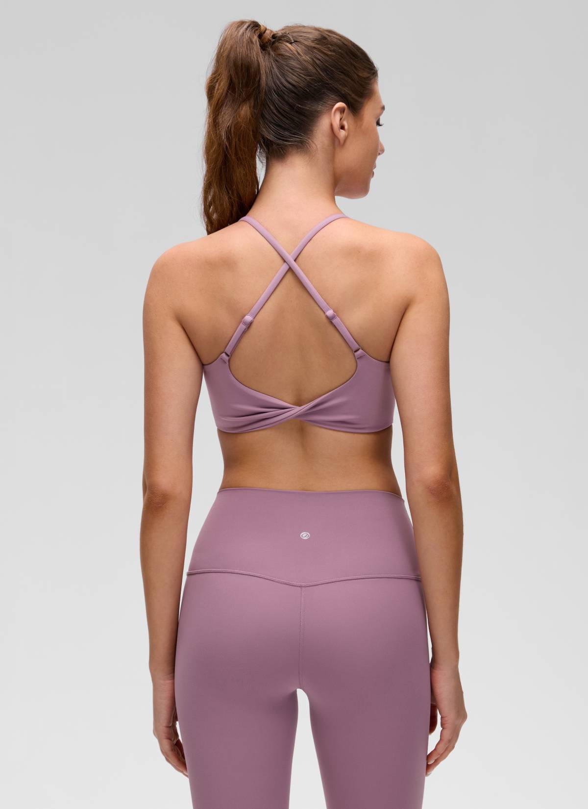 Bra Sukan Leher Bentuk Senduk Silang Pusing Yoga Butterluxe Wanita CRZ YOGA Light Lavender