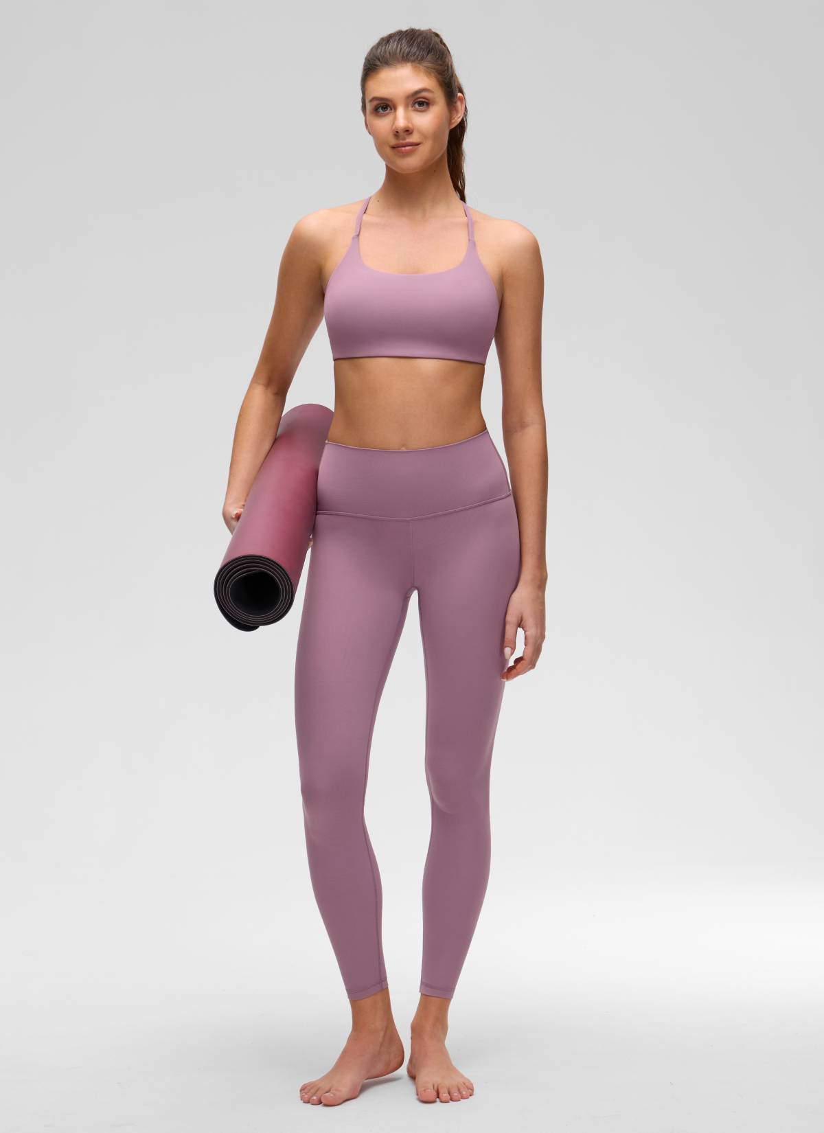 Bra Sukan Leher Bentuk Senduk Silang Pusing Yoga Butterluxe Wanita CRZ YOGA Light Lavender