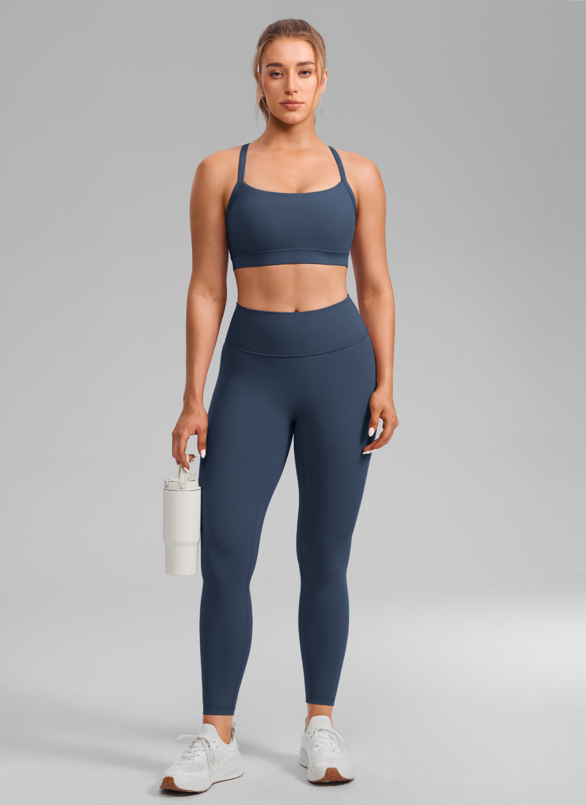 CRZ YOGA Wanita Butterlift Bra Sukan Lubang Kunci Leher U Bersilang Belakang Stelindigo