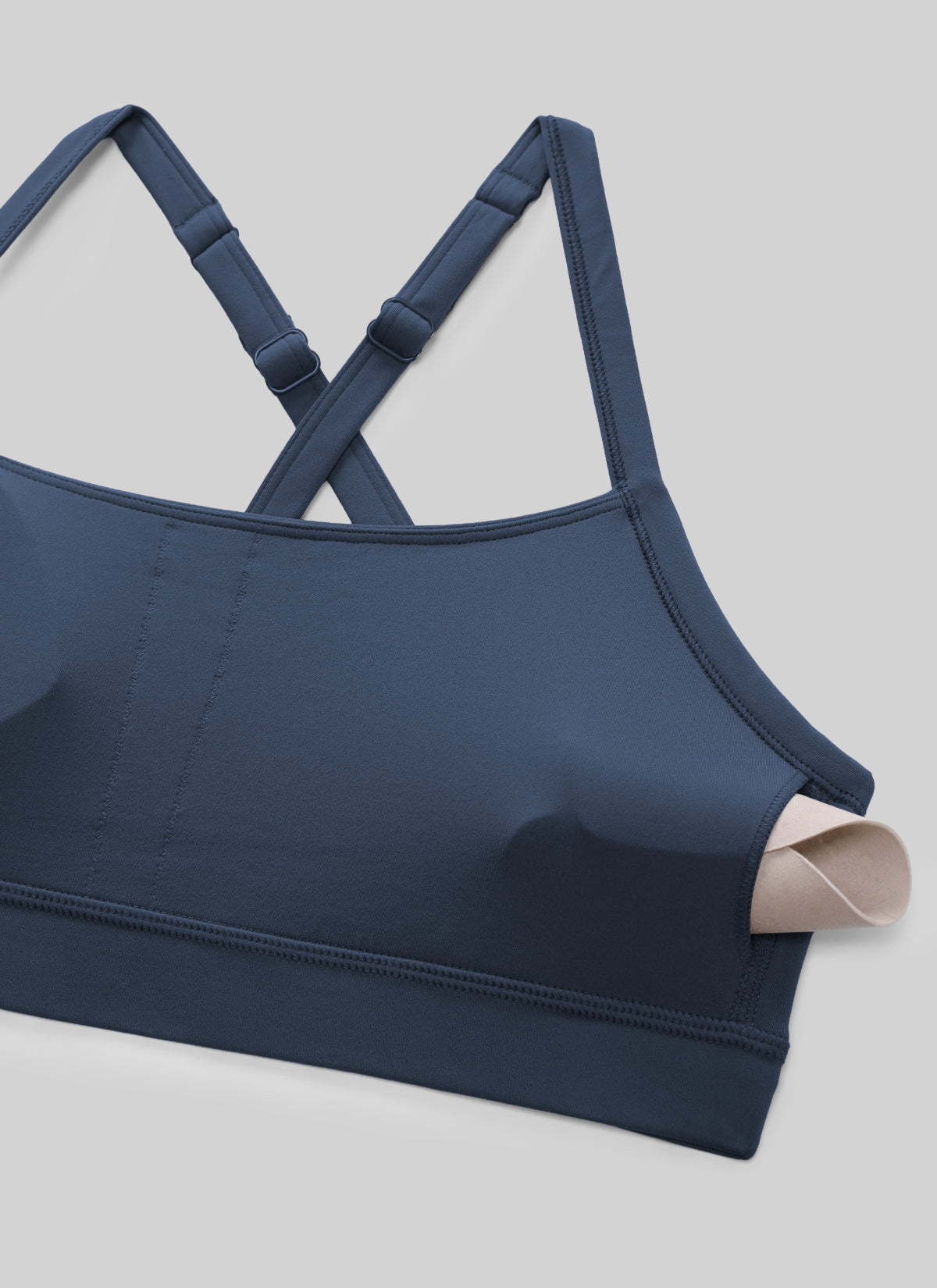 CRZ YOGA Wanita Butterlift Bra Sukan Lubang Kunci Leher U Bersilang Belakang Stelindigo