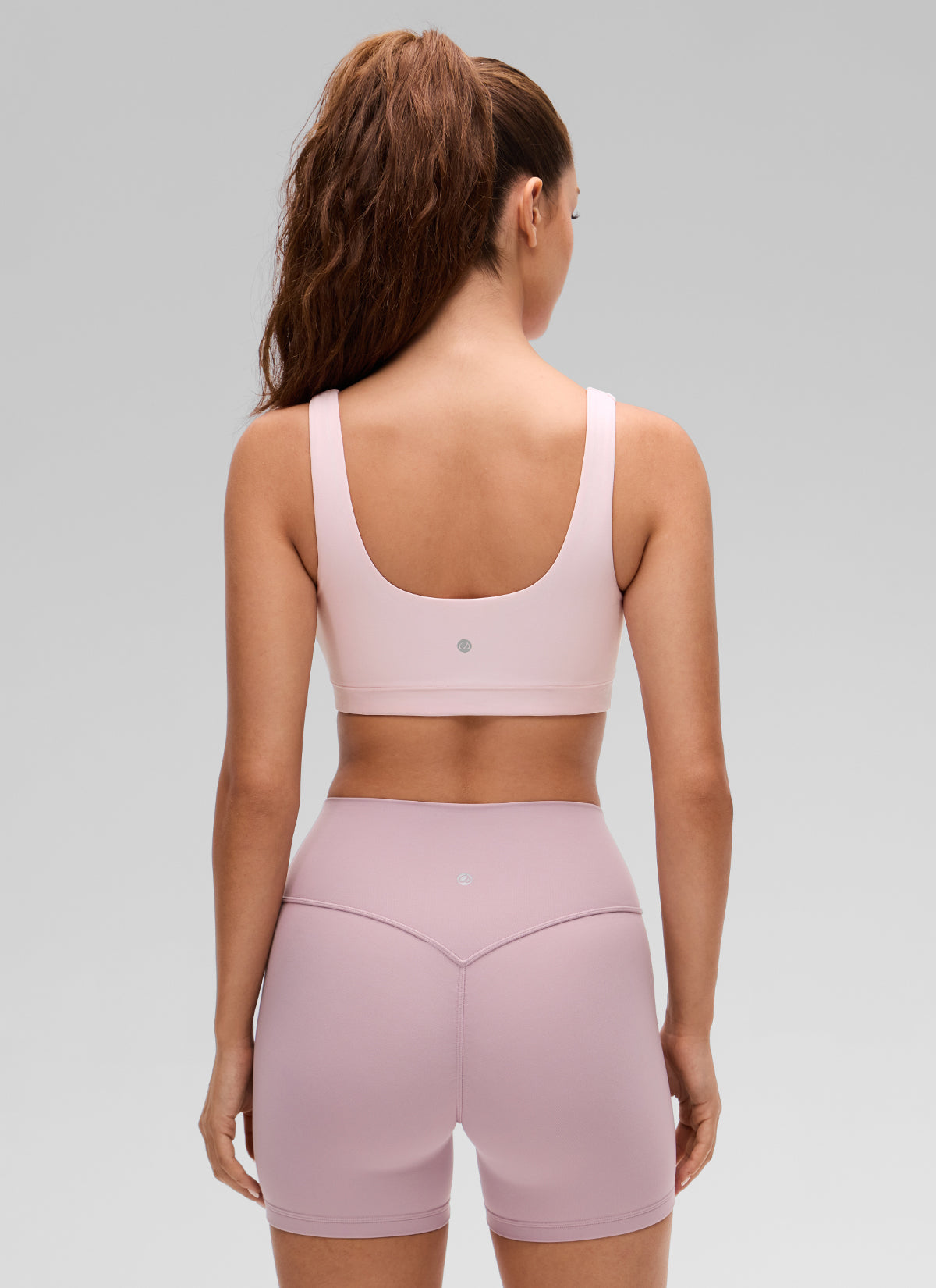 CRZ YOGA Wanita Butterluxe Bra Sukan Belakang Yoga U Sokongan Cahaya Strawberi Merah Jambu