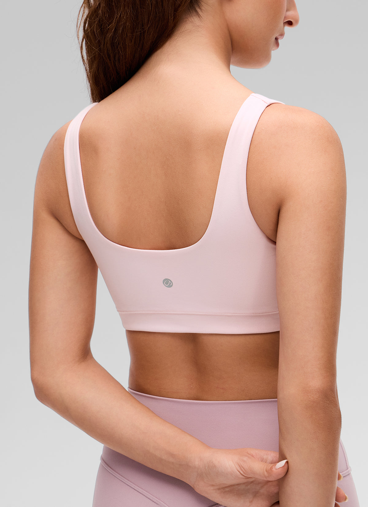 CRZ YOGA Wanita Butterluxe Bra Sukan Belakang Yoga U Sokongan Cahaya Strawberi Merah Jambu