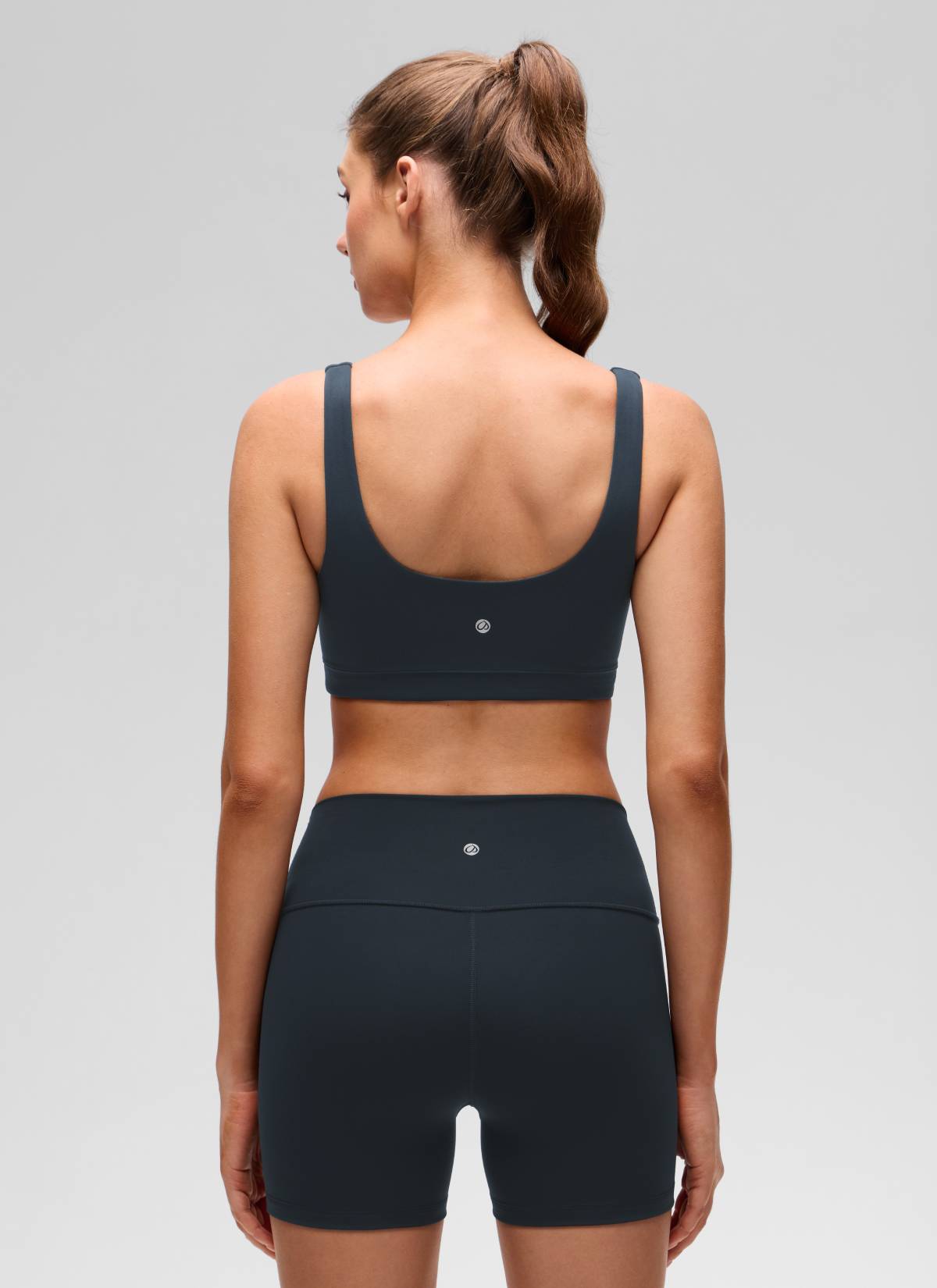 CRZ YOGA Wanita Butterluxe Bra Sukan Belakang Yoga U Sokongan Ringan True Navy