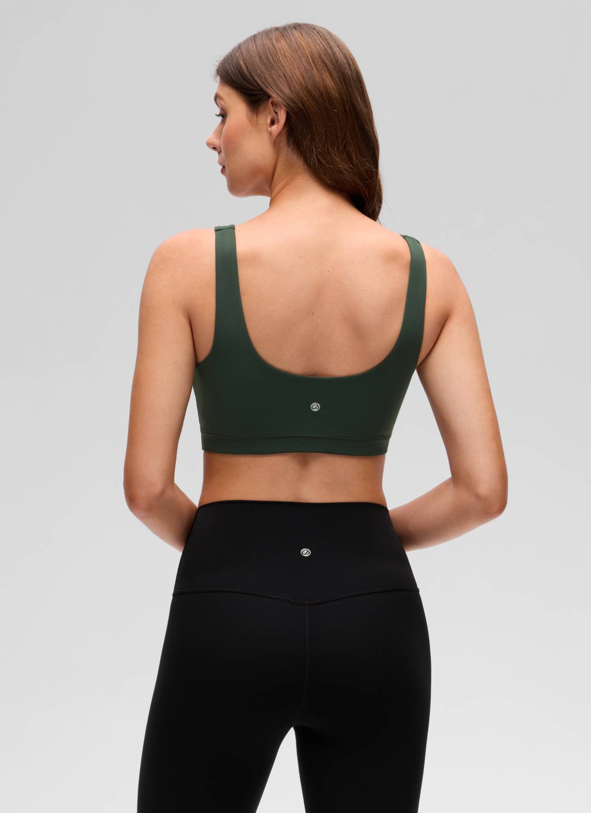 CRZ YOGA Wanita Butterluxe Bra Sukan Belakang Yoga U Sokongan Lampu Legend Green