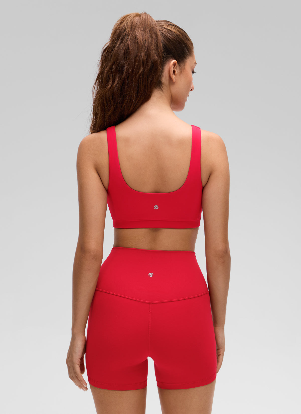 CRZ YOGA Wanita Butterluxe Bra Sukan Belakang Yoga U Sokongan Cahaya Aurora Merah
