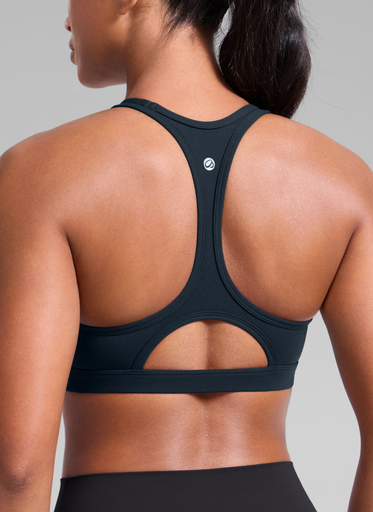 CRZ YOGA Wanita Butterlift Bra Sukan Lubang Kunci Leher U Yoga Racerback True Navy