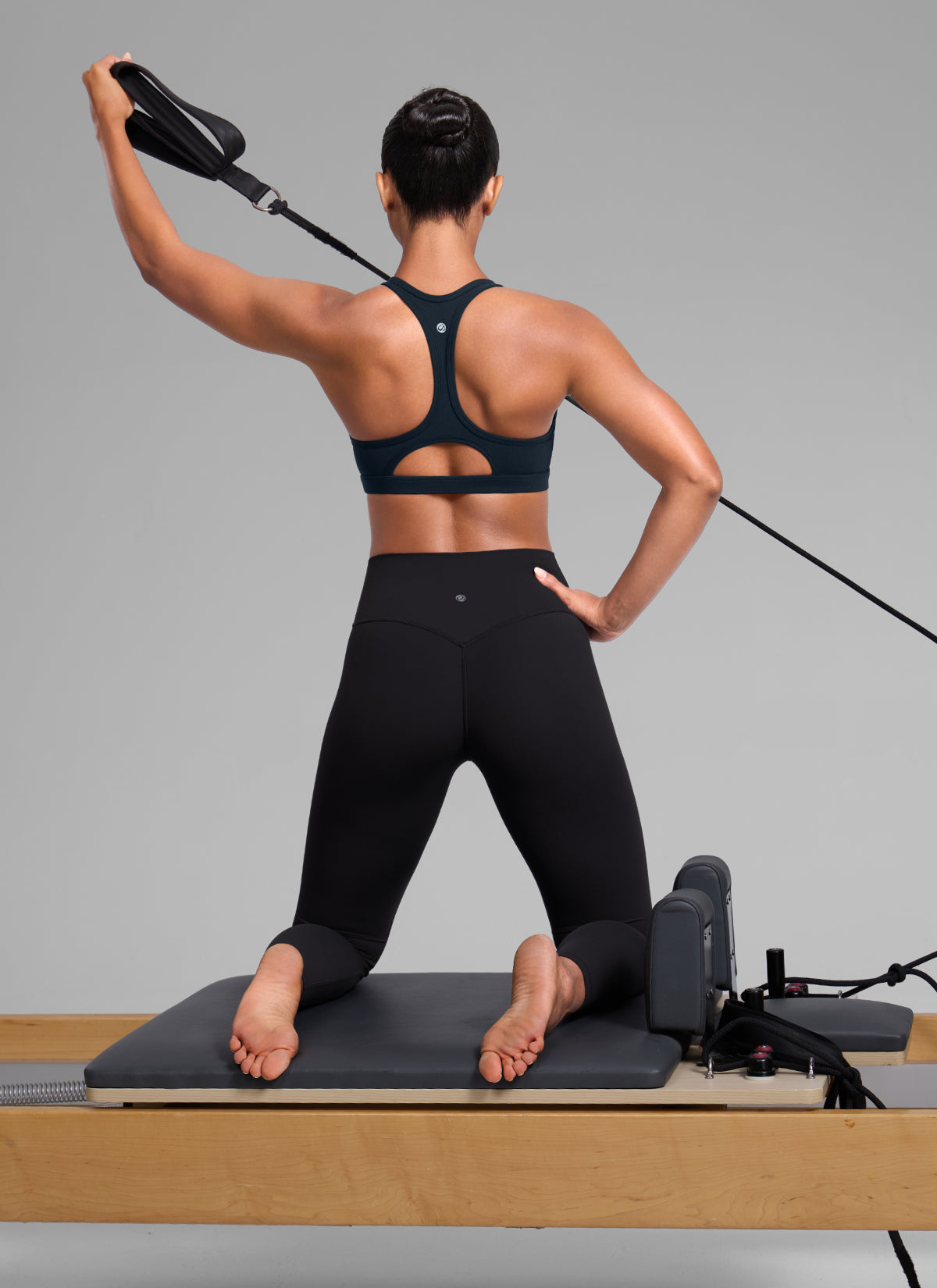 CRZ YOGA Wanita Butterlift Bra Sukan Lubang Kunci Leher U Yoga Racerback True Navy