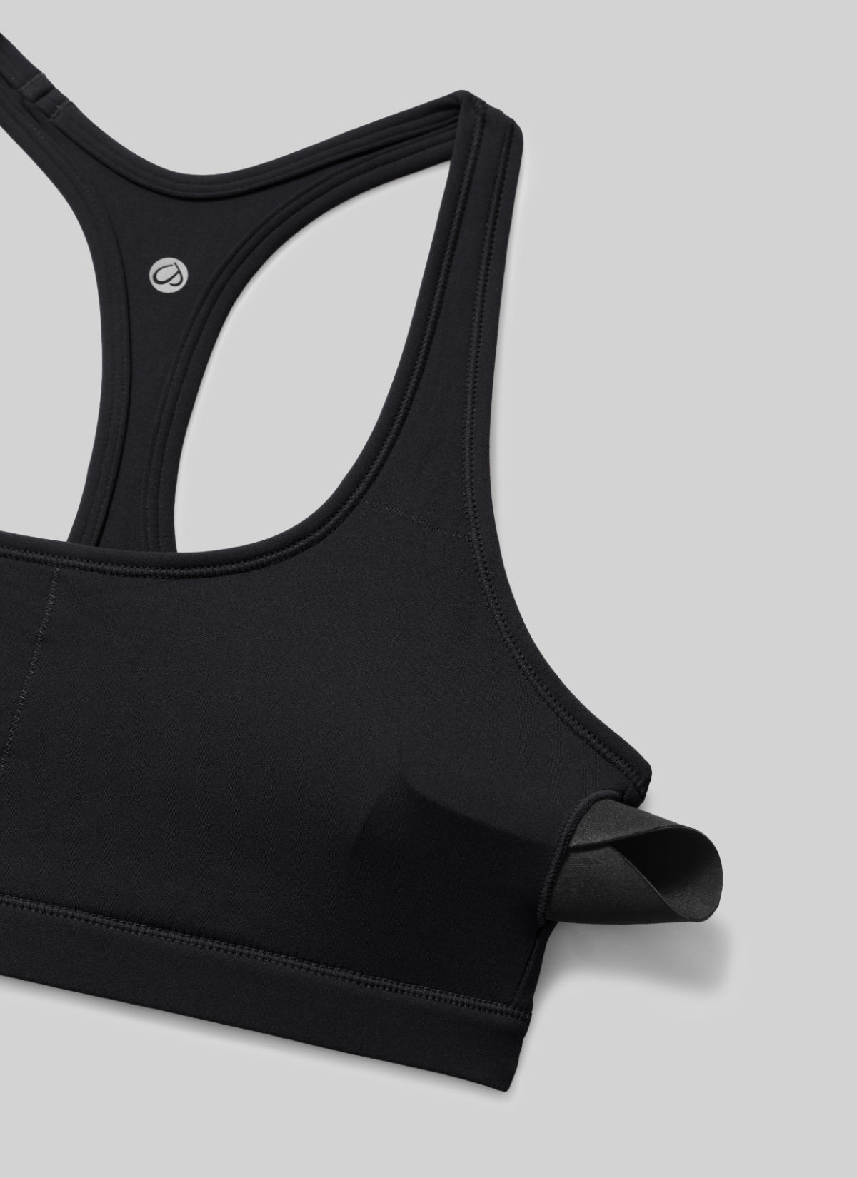 CRZ YOGA Wanita Butterlift Bra Sukan Lubang Kunci Racerback Leher U Yoga Hitam