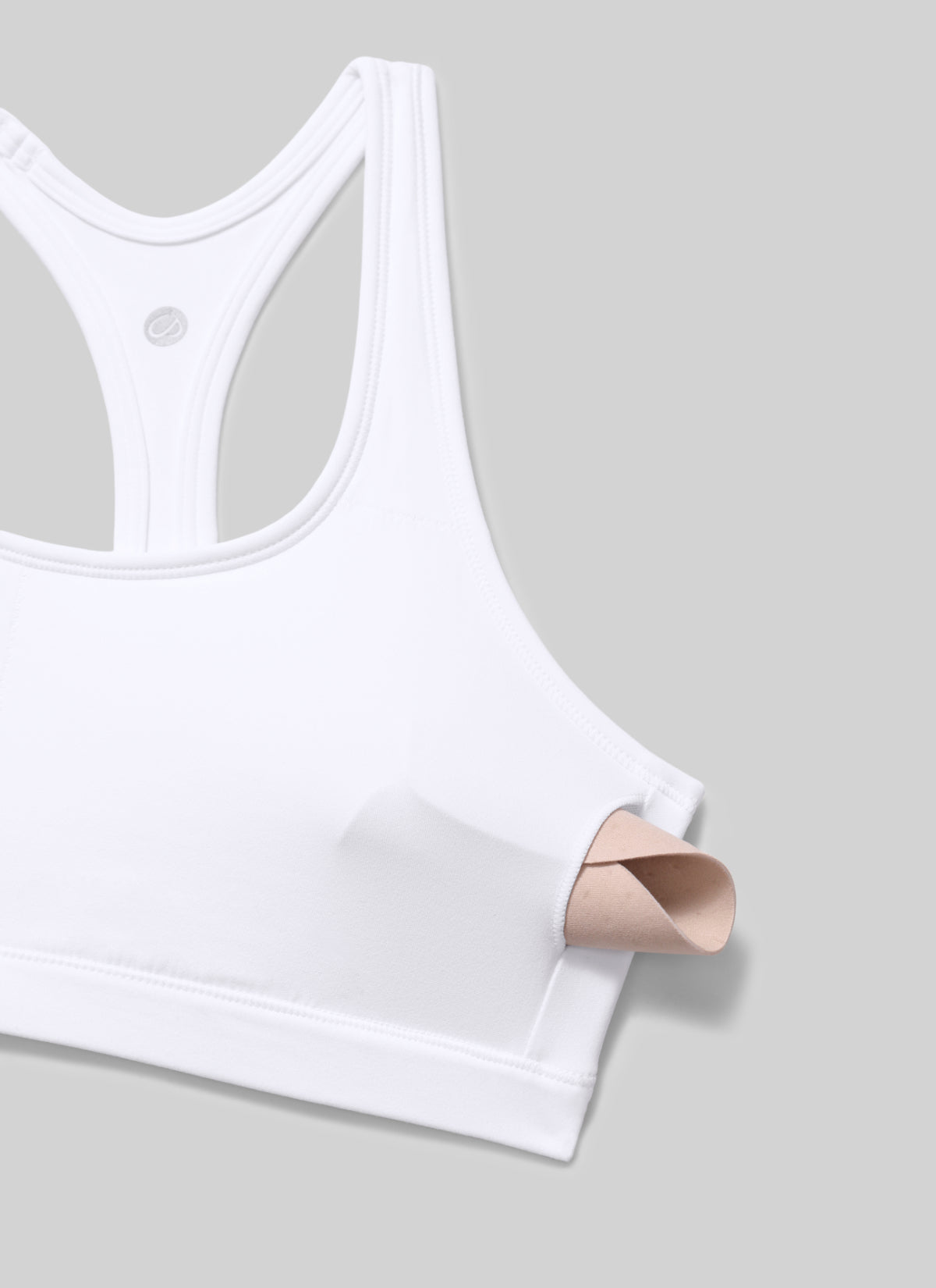 CRZ YOGA Wanita Butterlift Bra Sukan Lubang Kunci Leher U Yoga Racerback Putih