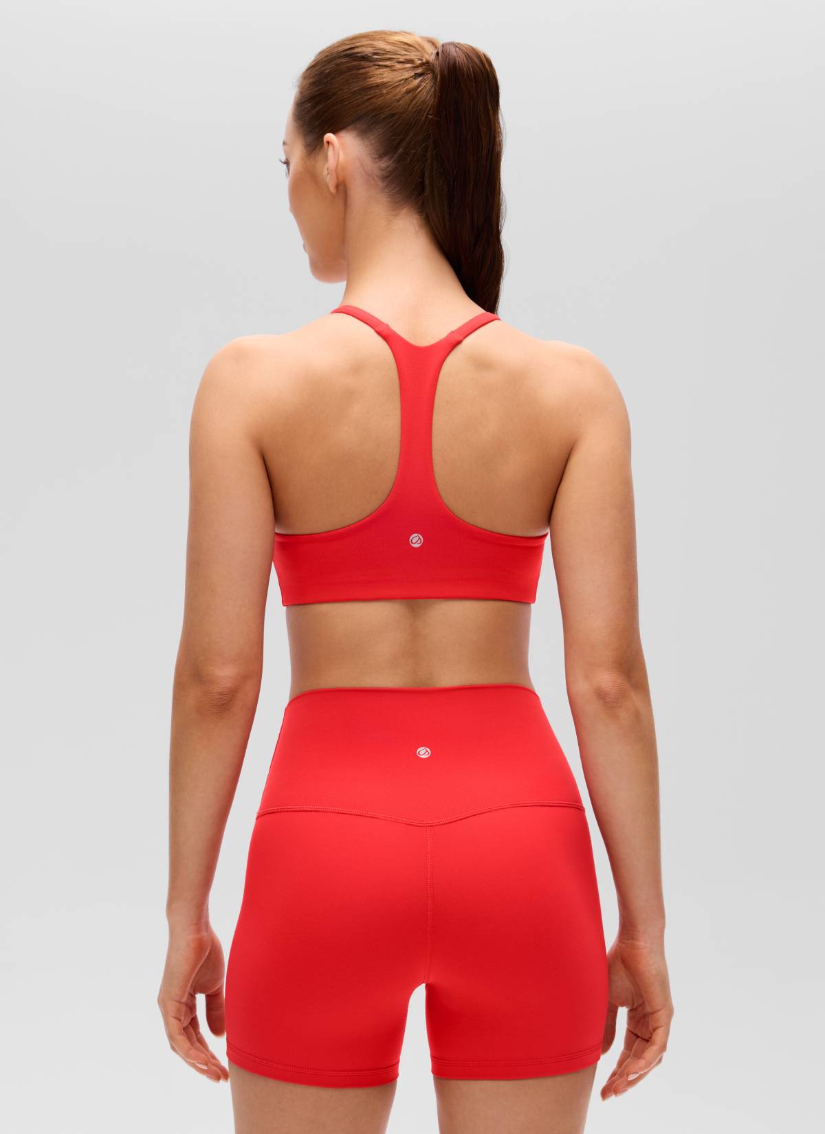 Bra Sukan Tali Nipis Racerback V-Neck Butterluxe Wanita CRZ YOGA Merah Pekat