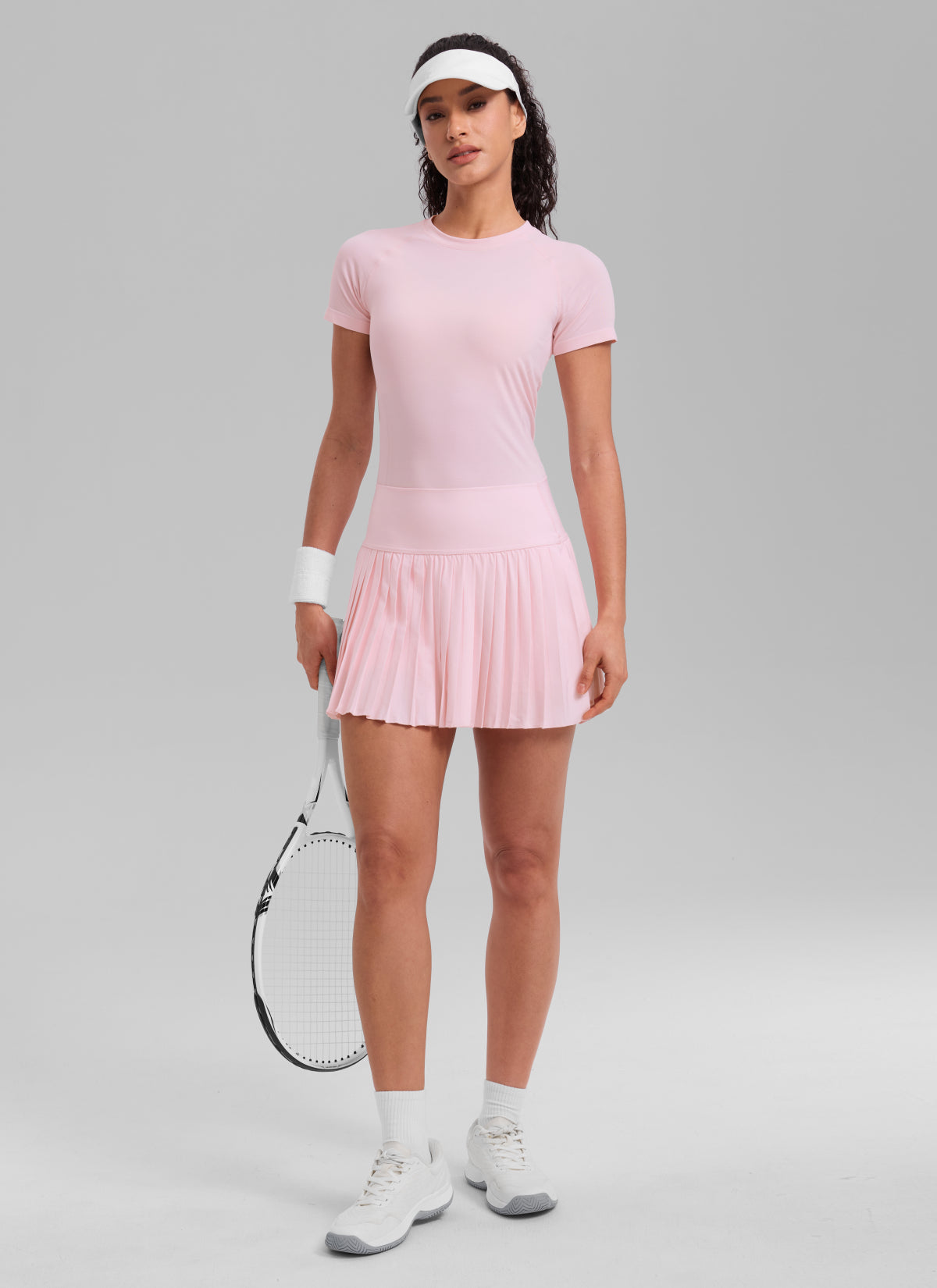 CRZ YOGA Women's Running Classic Fit Shirts Seamless Short Sleeves Strawberry Pink