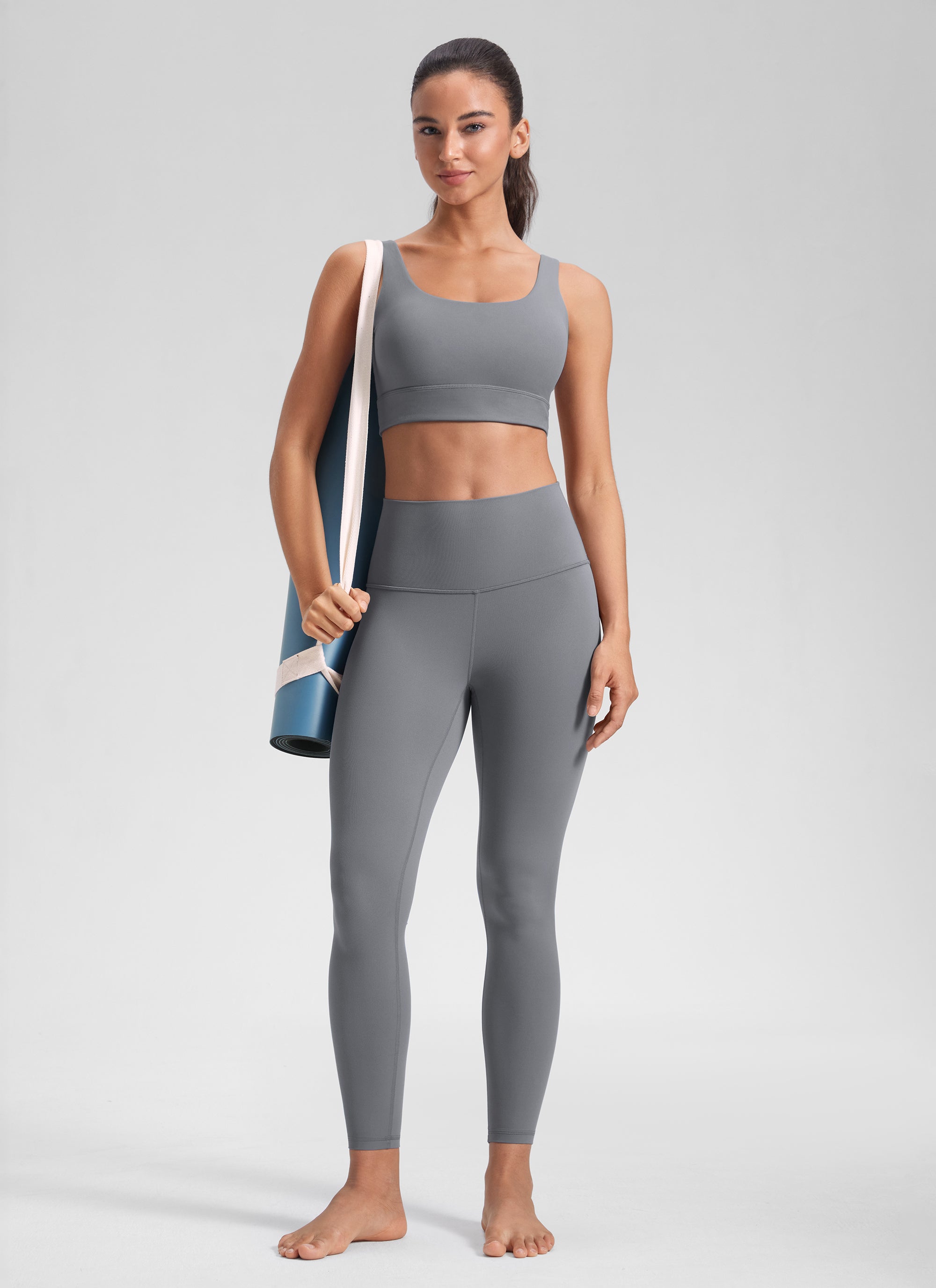 Ruang Istirehat Yoga Wanita CRZ YOGA Bertingkat Tinggi Butterluxe Legging Yoga 25'' Kelabu Suria