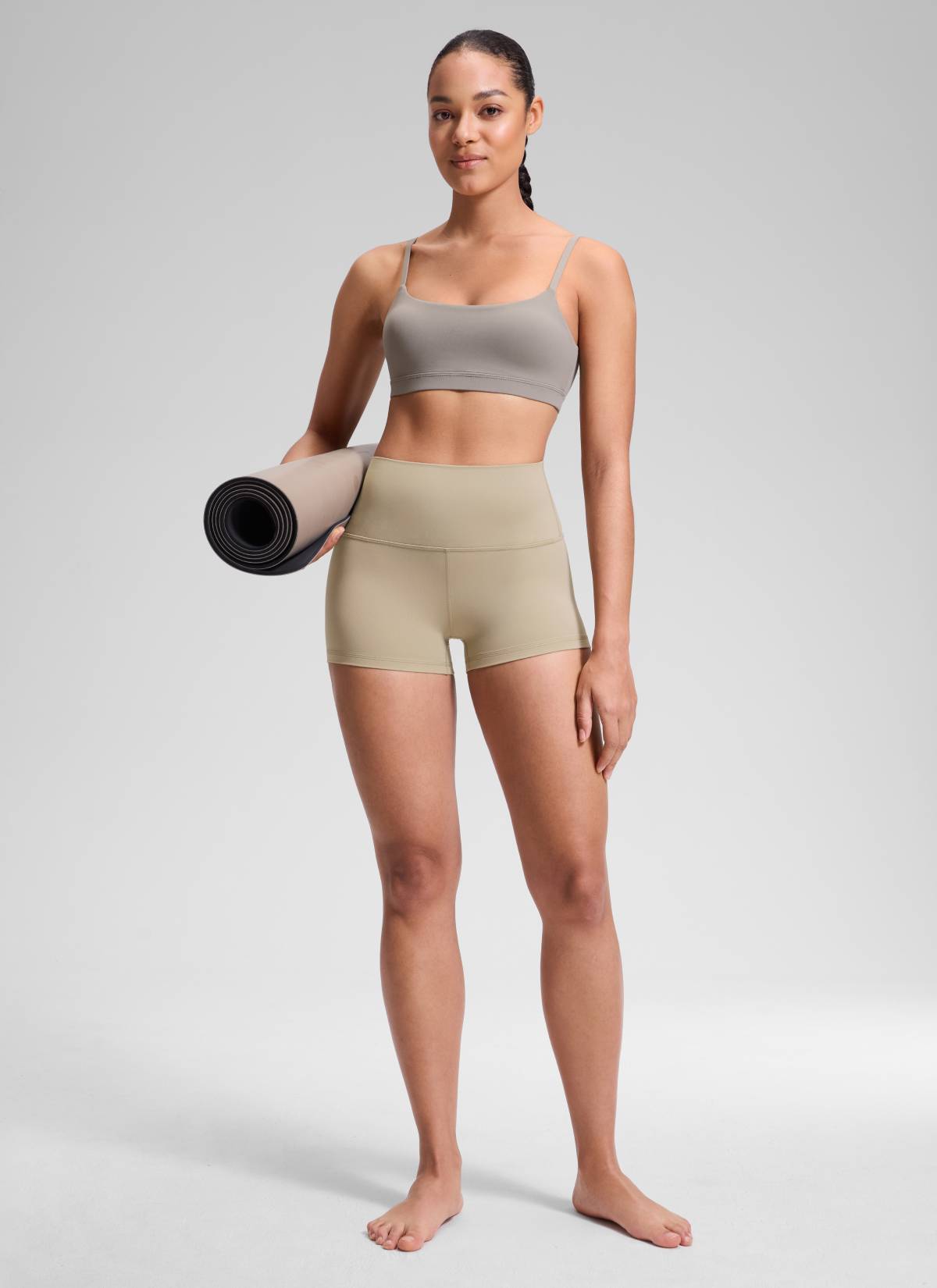Seluar Pendek Biker Butterluxe Booty Naik Tinggi Yoga Wanita 6 cm Oak