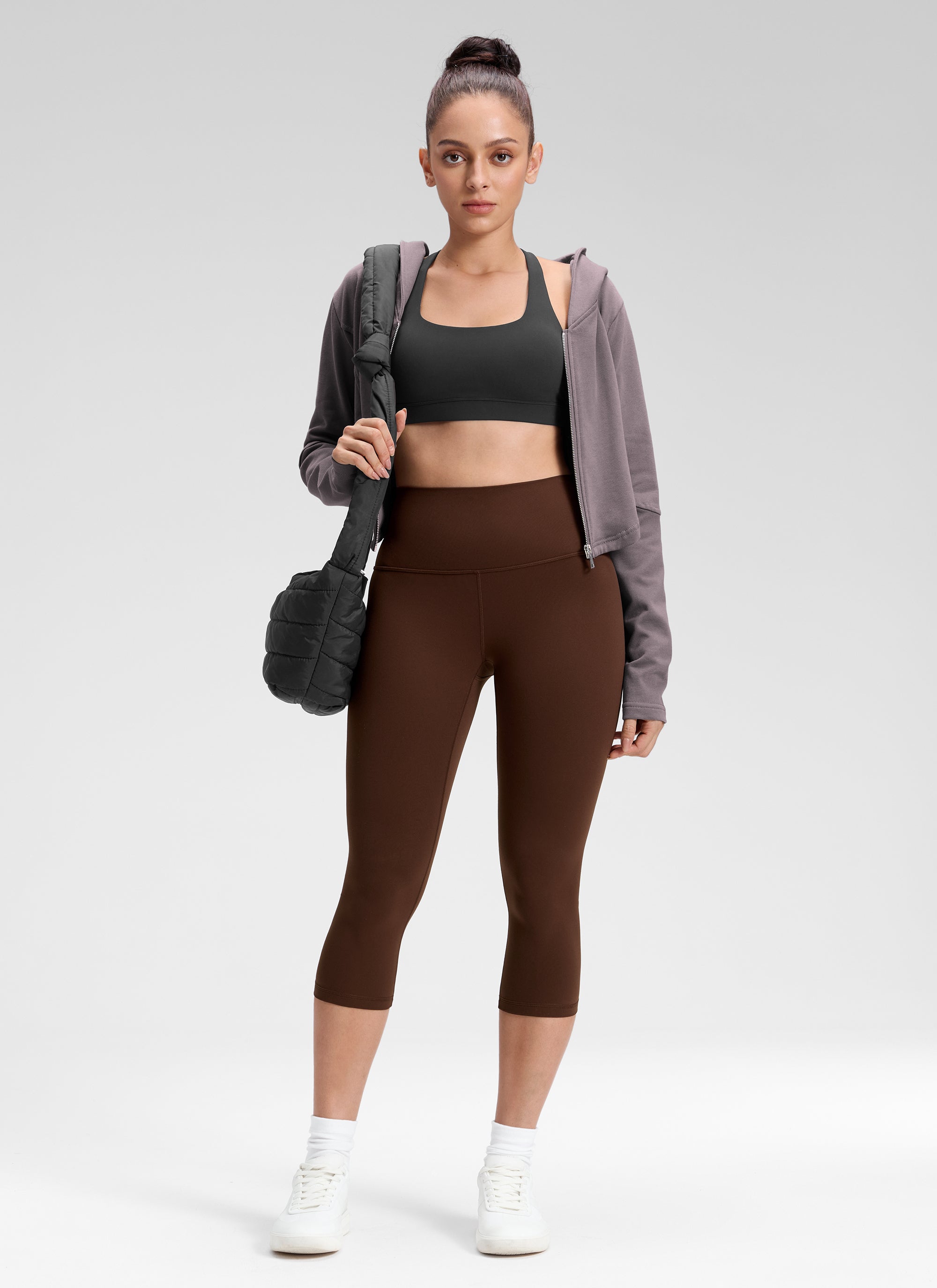 CRZ YOGA Women's Yoga Lounge High Rise Butterluxe Yoga Leggings 19'' Lava Brown