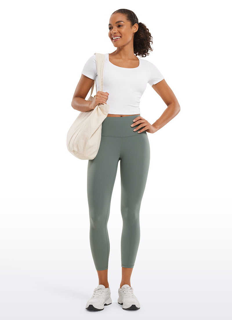 Seluar Legging Yoga Butterluxe Berpinggang Tinggi untuk Wanita CRZ YOGA Yoga Lounge 58 cm Kelabu Sage