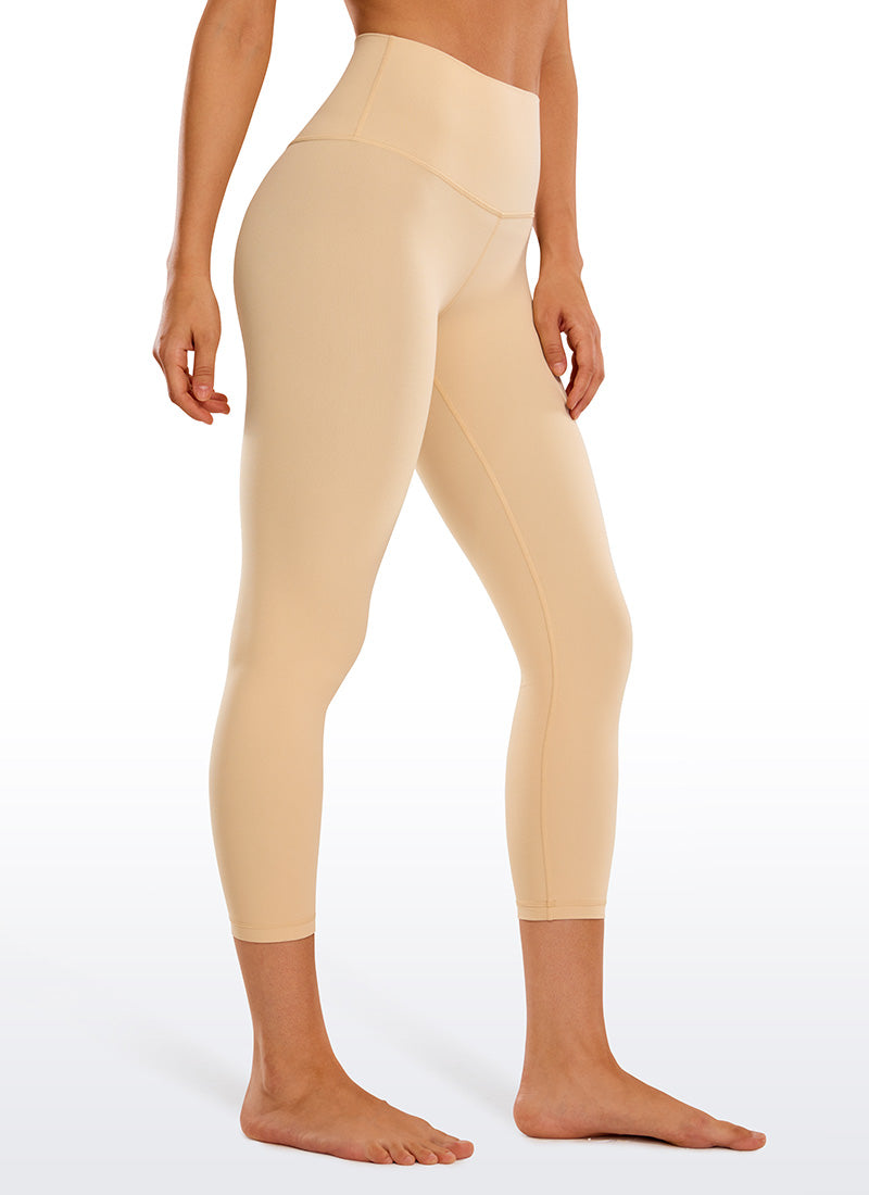 Seluar Legging Yoga Butterluxe Berpinggang Tinggi untuk Wanita CRZ YOGA Yoga Lounge 58 cm Susu Soya Tan