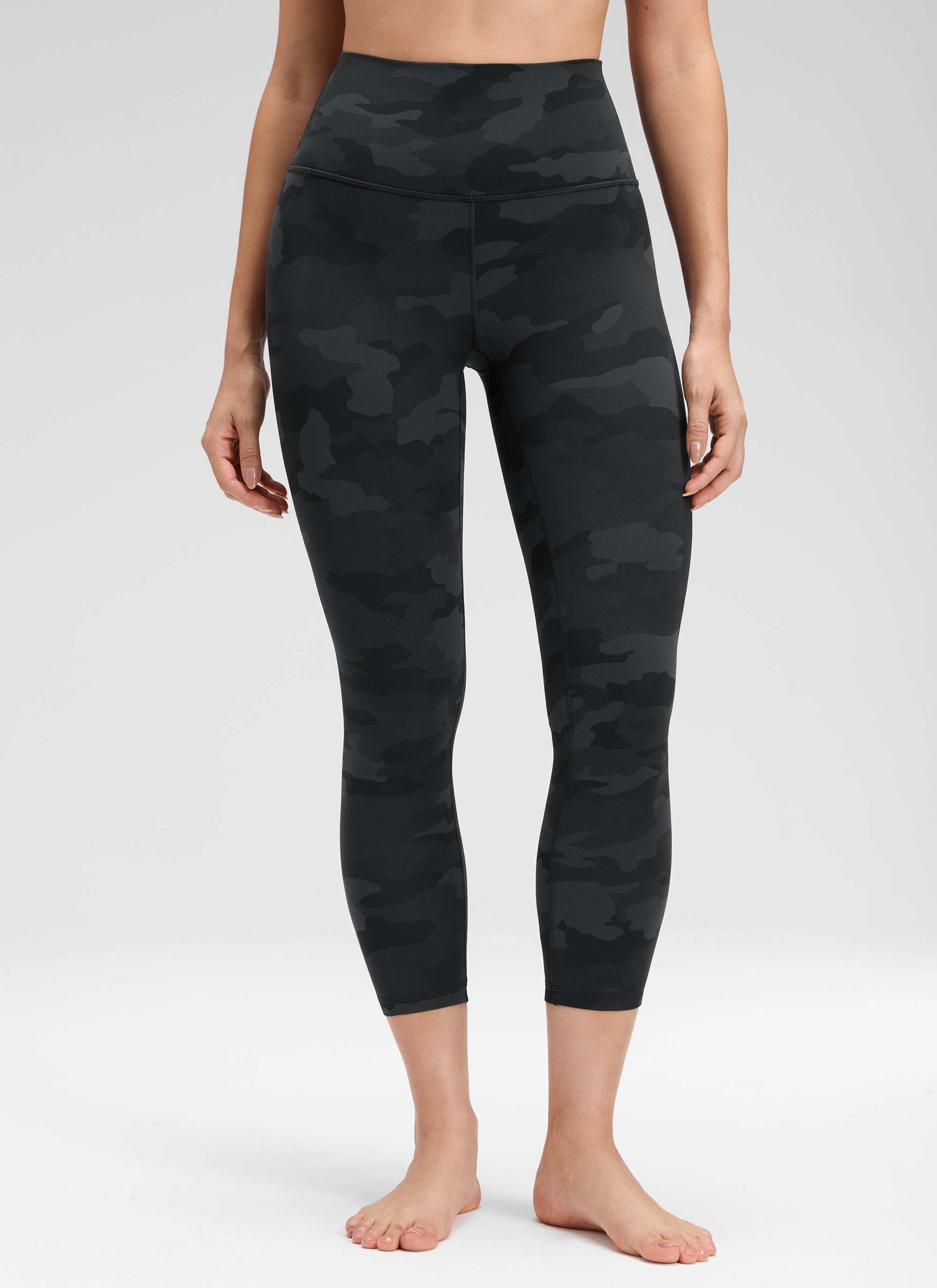 Seluar Legging Yoga Butterluxe Berpinggang Tinggi untuk Wanita CRZ YOGA Yoga Lounge 58 cm Camouflage Kelabu Gelap 2