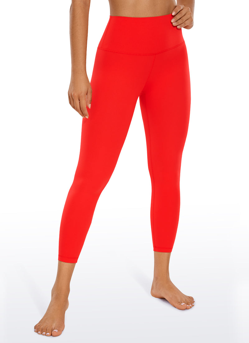 Seluar Legging Yoga Butterluxe Berpinggang Tinggi untuk Wanita CRZ YOGA Yoga Lounge 58 cm Merah Gelap