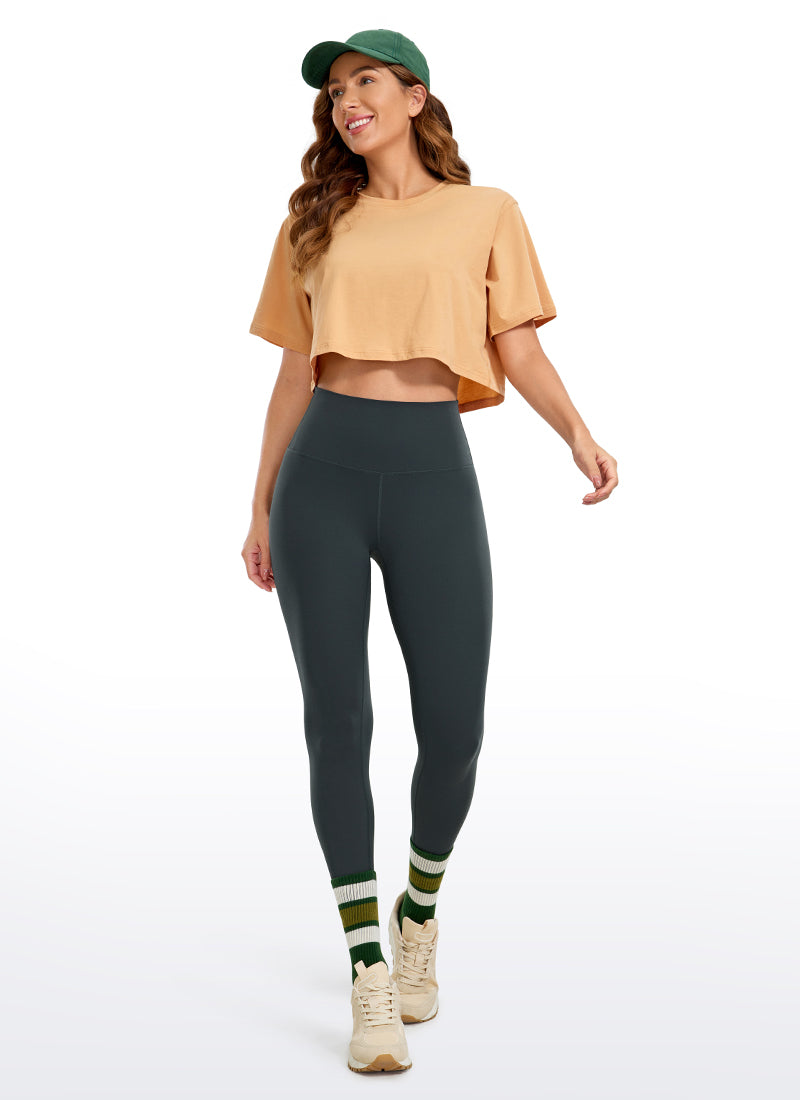 CRZ YOGA Yoga Tinggi Wanita Butterluxe Legging Buku Lali 26.5'' Hijau Tua