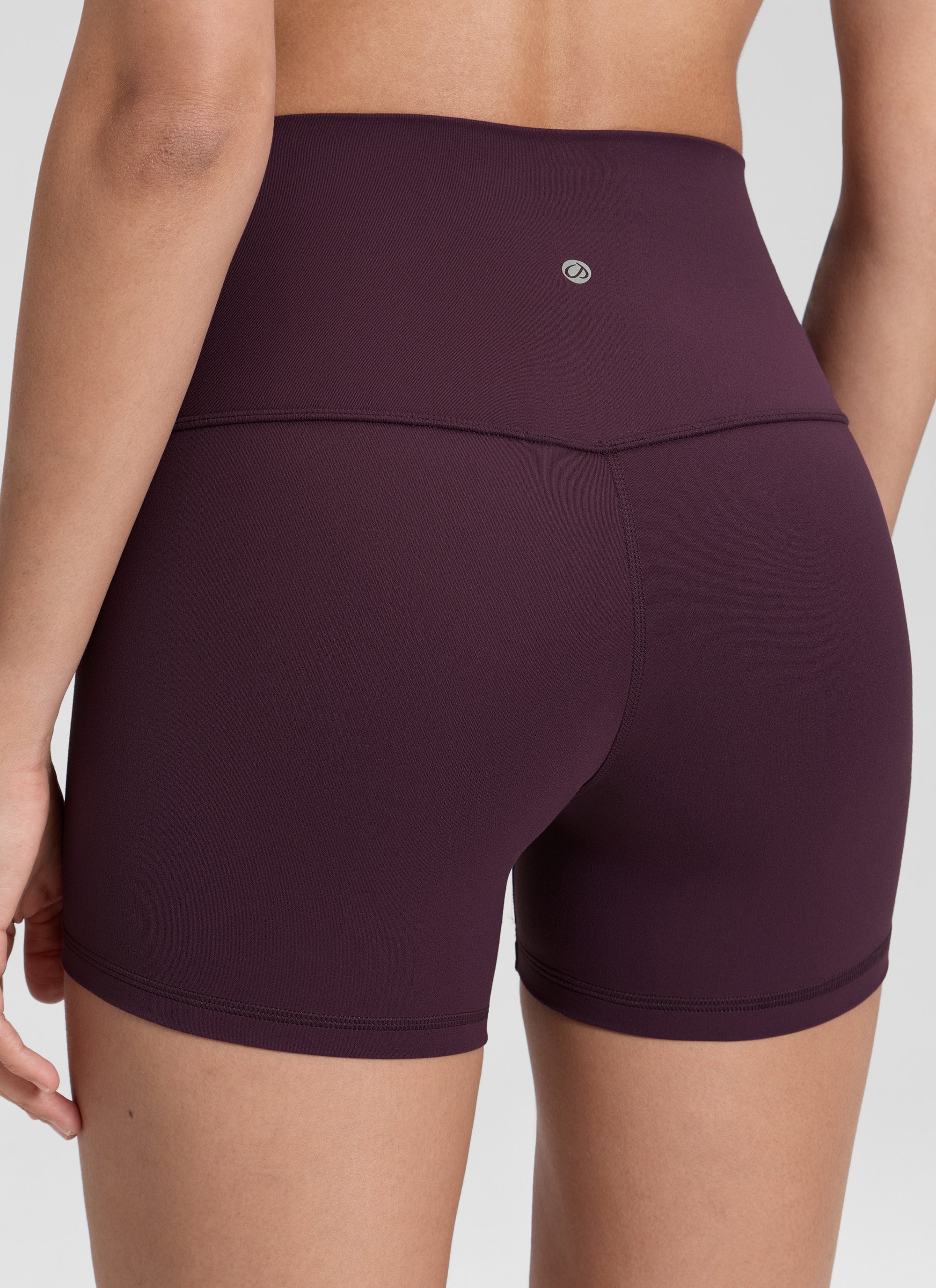 Seluar Pendek Biker Tinggi Yoga Wanita CRZ YOGA Butterluxe Seluar Pendek 4'' Ungu Tua